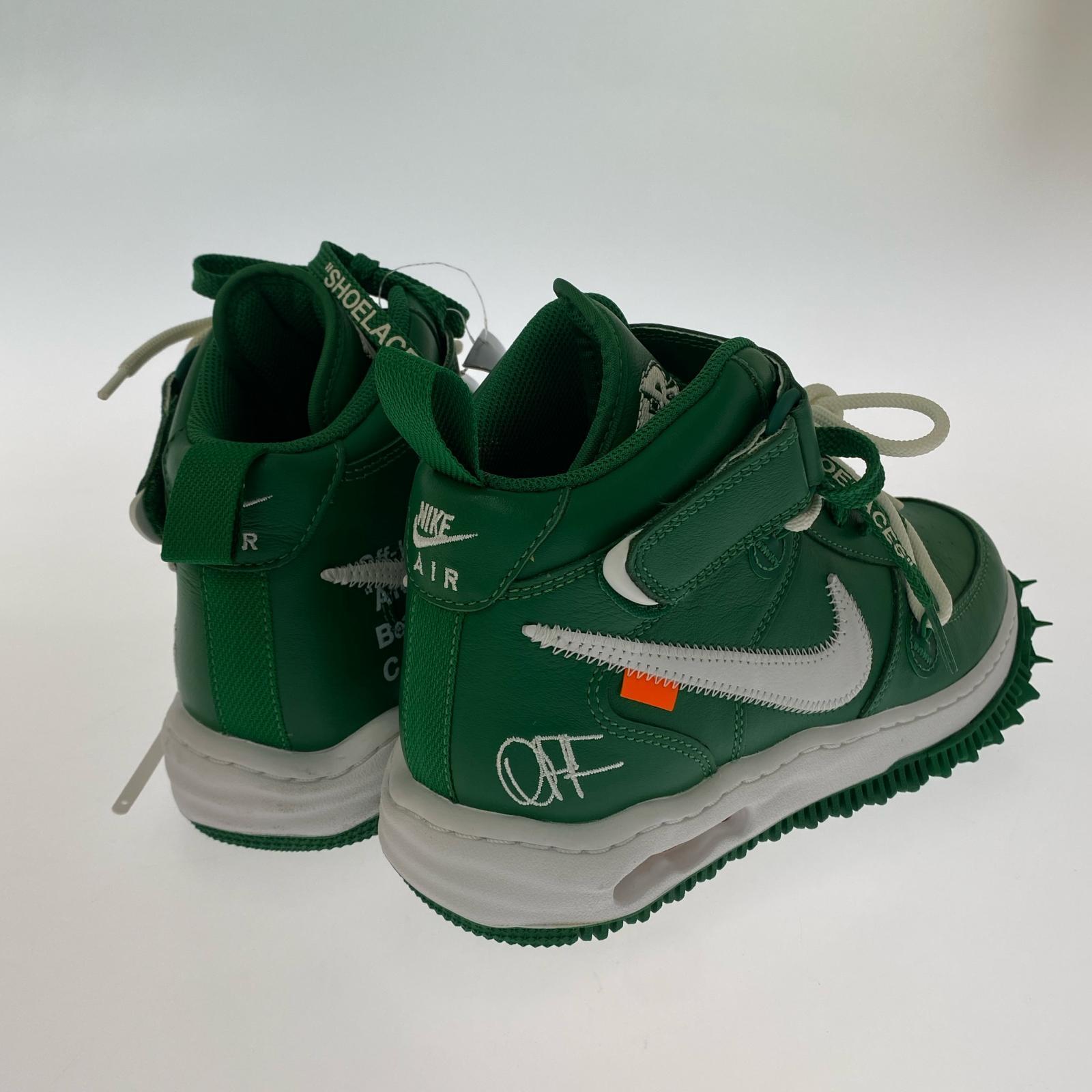 スニーカー ×OFF WHITE AIR FORCE1 MID 緑 25cm (US7 UK6 1/2 EU40)