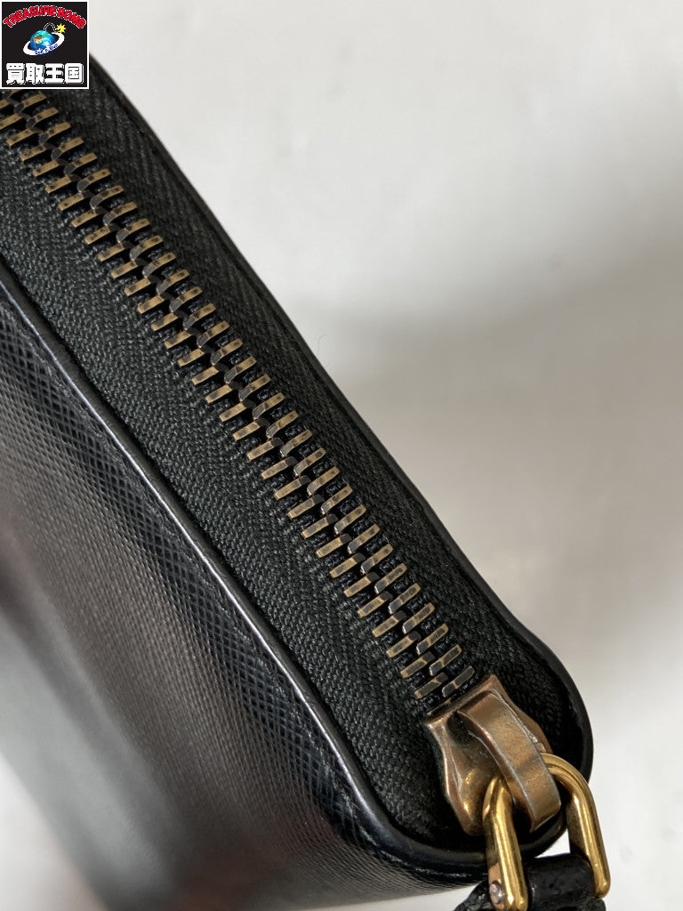 サフィアーノ ラウンドジップ長財布 黒