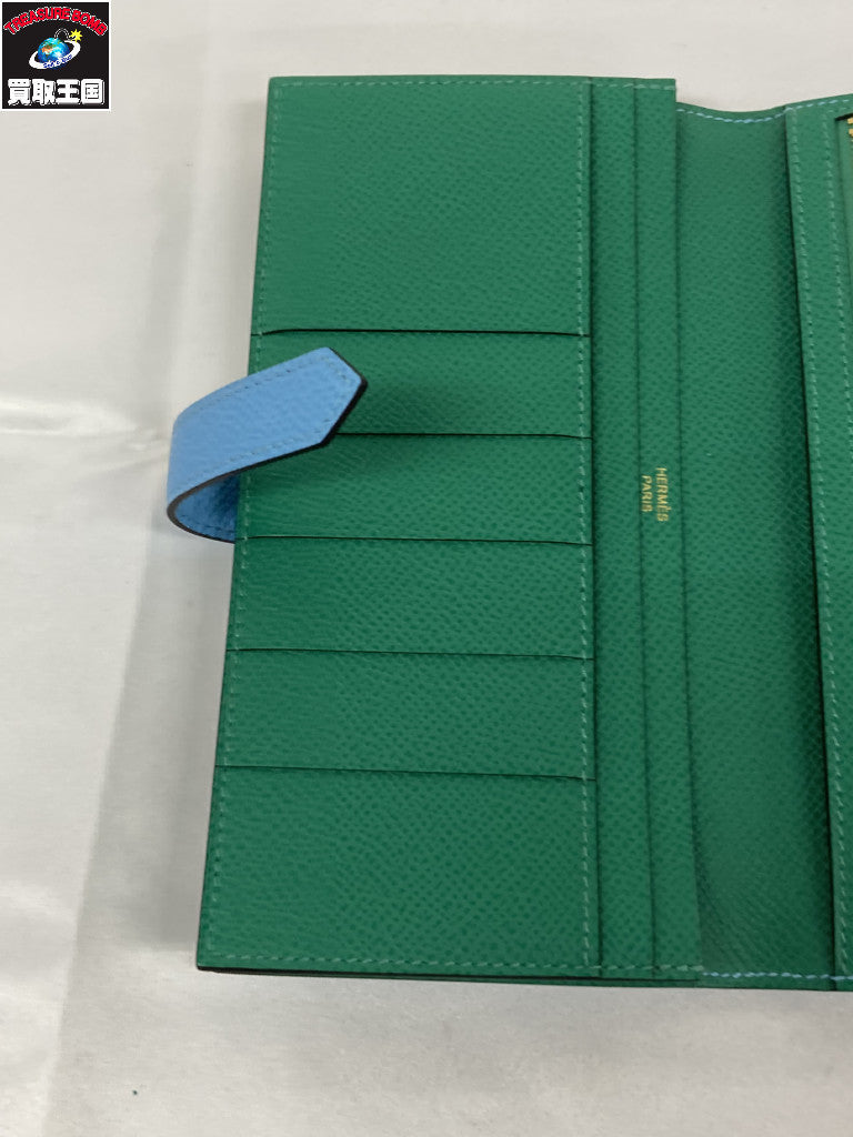 HERMES ベアンスフレ バイカラー 長財布