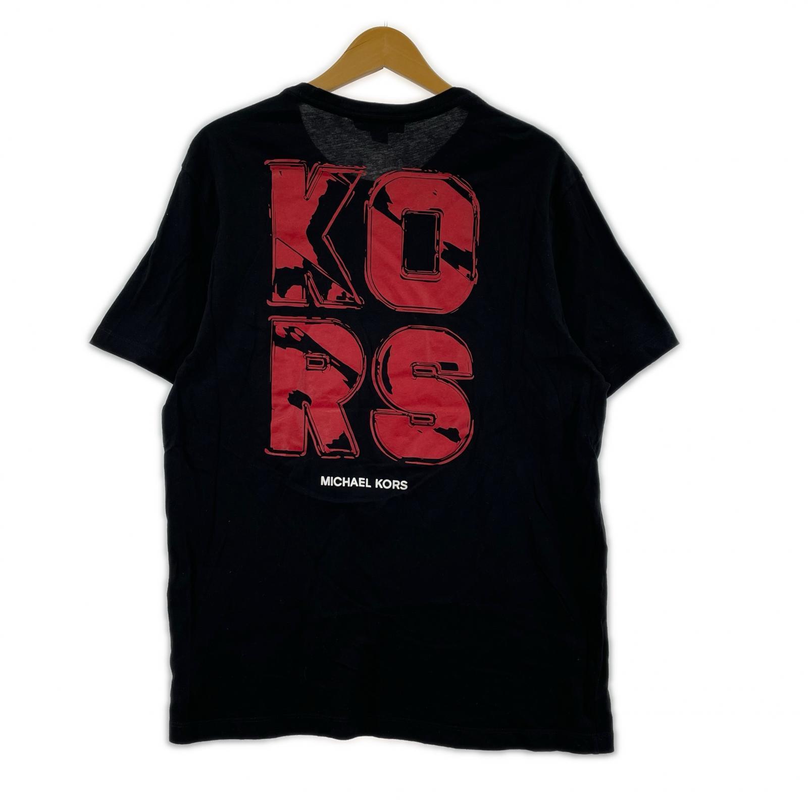 半袖Tシャツ 胸ロゴ 黒 (L) L ブラック