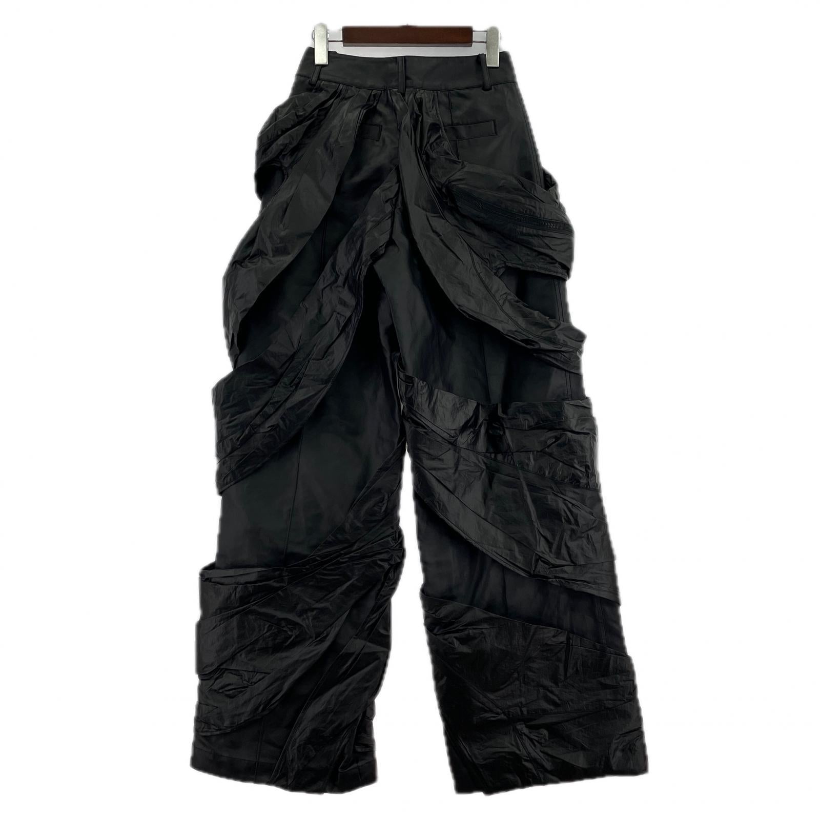 パンツ NUTEMPEROR PU LEATHER WIDE PANTS 2 ブラック