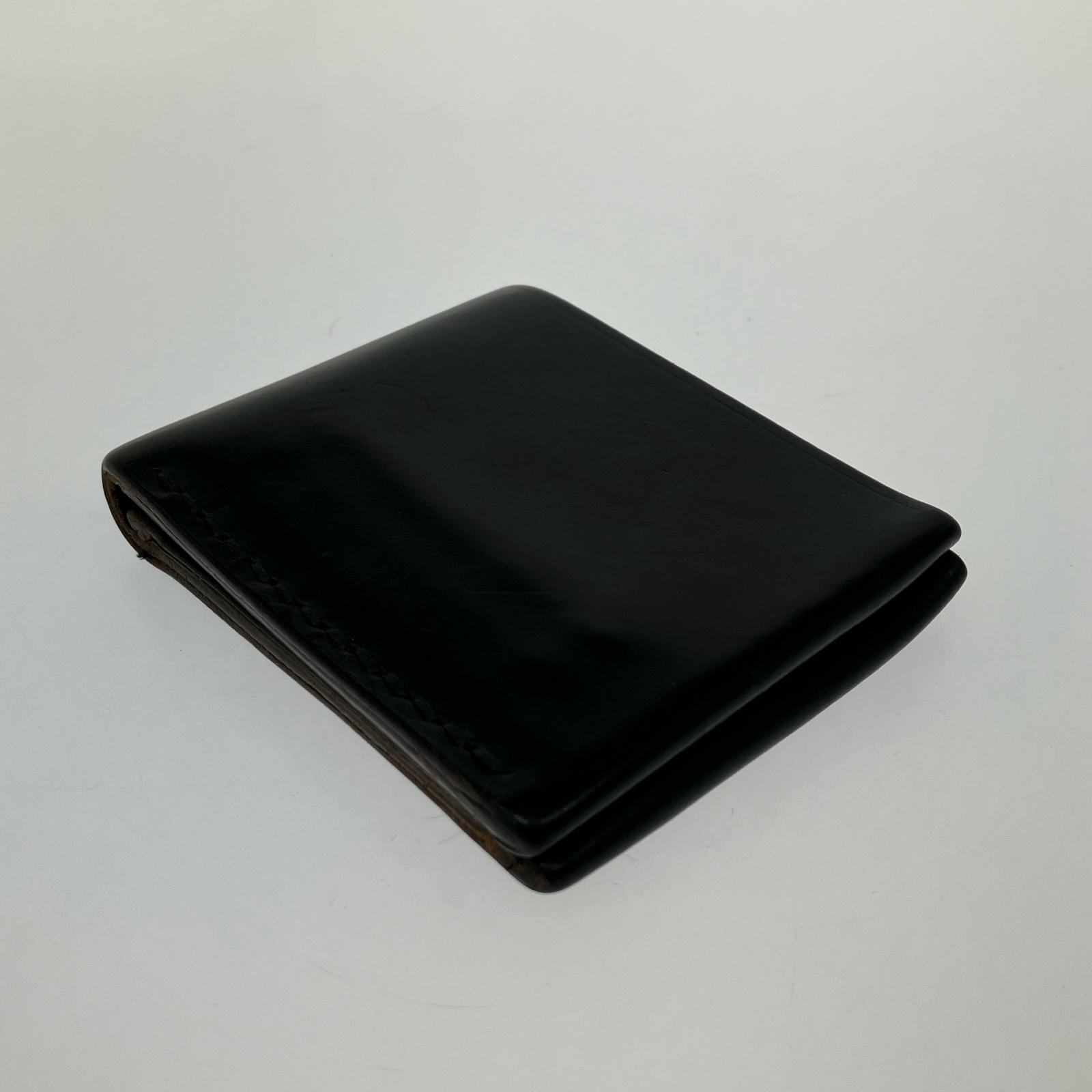 コンパクトウォレット 二つ折り財布 黒 ブラック
