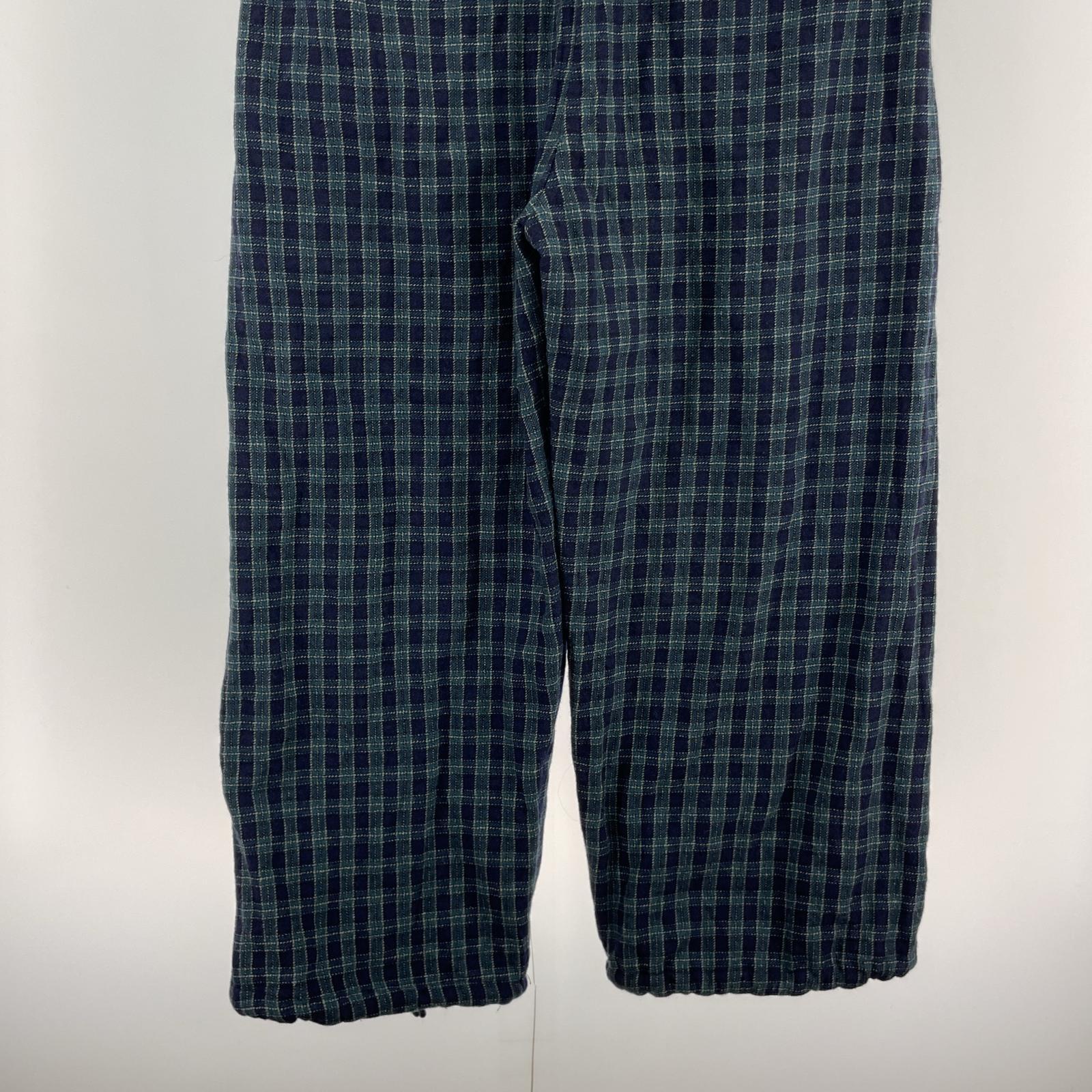 パンツ 21AW PETER ウールチェックパンツ L L ネイビー