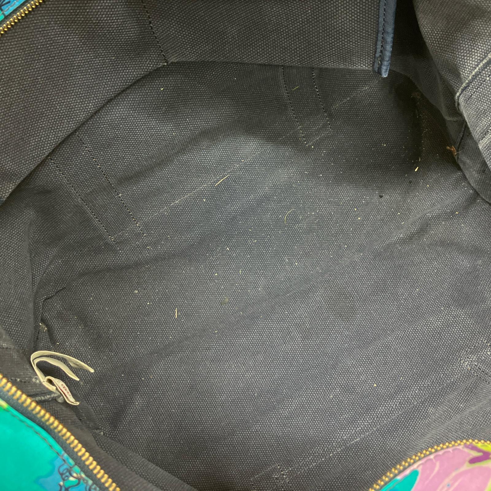 その他バッグ 牛革 キャンバス トートバッグ 紺 ネイビー