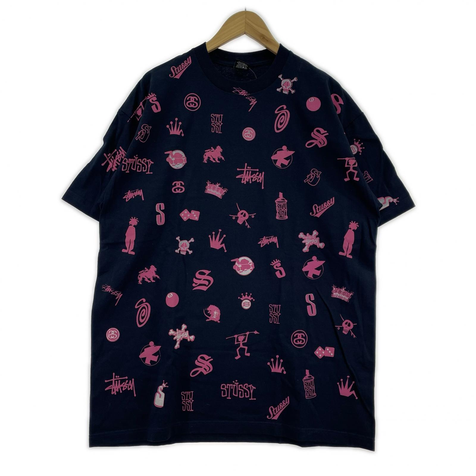 その他トップス STUSSY LOSTA LOGOS Tシャツ ネイビー XL