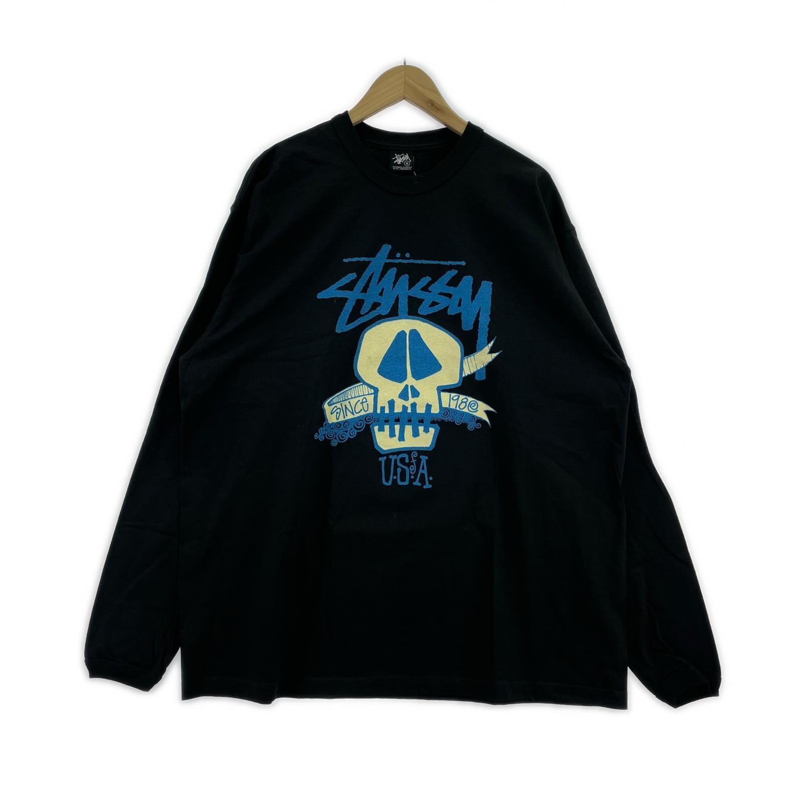 その他トップス STUSSY US OF A SKUL ロングスリーブT ブラック XL ブラック