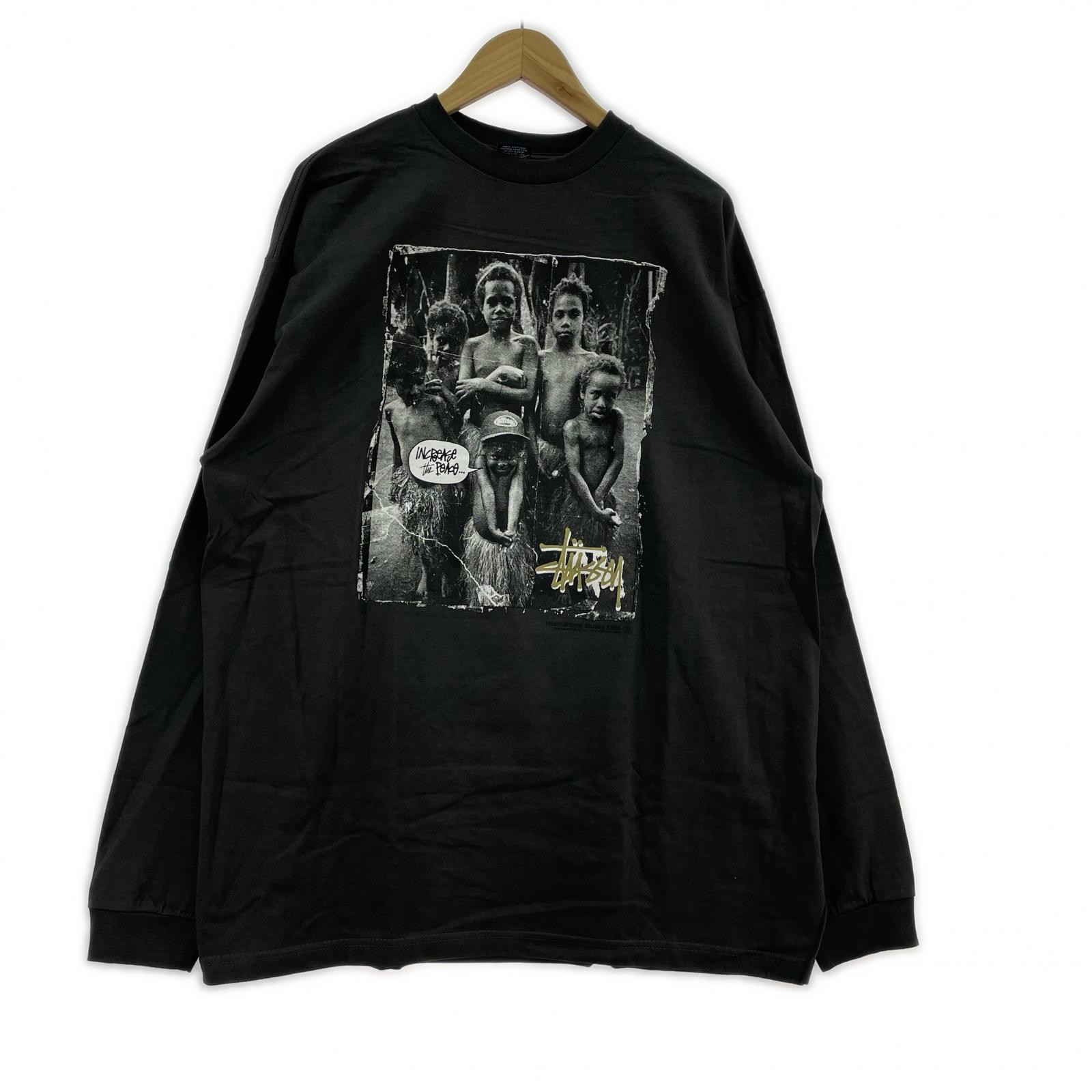 その他トップス STUSSY ZAIRECHAP ロングスリーブT スミクロ XL グレー