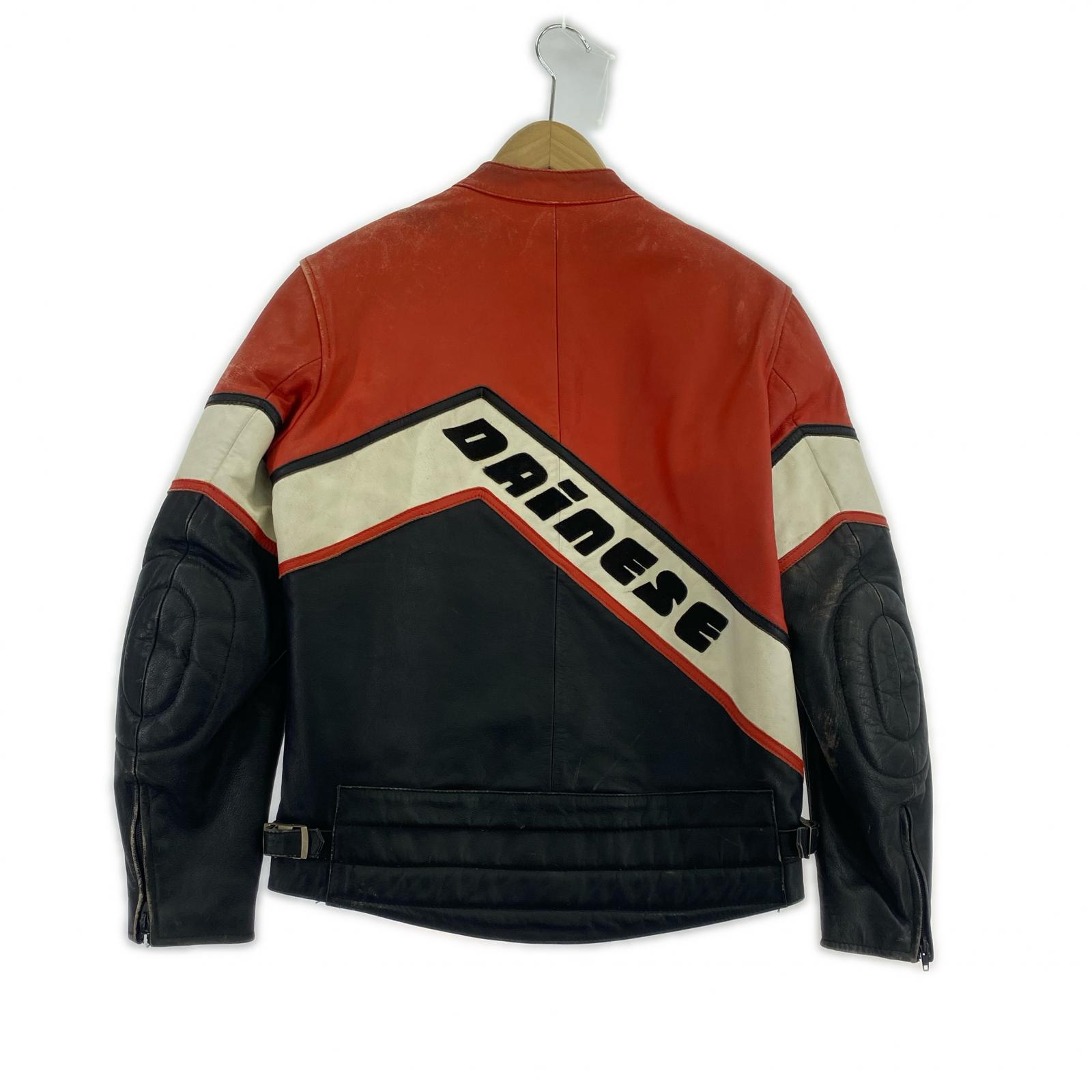 ライダースジャケット DAINESE イタリア製 レザーライダース 赤 黒 (48) 48