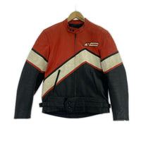 ライダースジャケット DAINESE イタリア製 レザーライダース 赤 黒 (48) 48