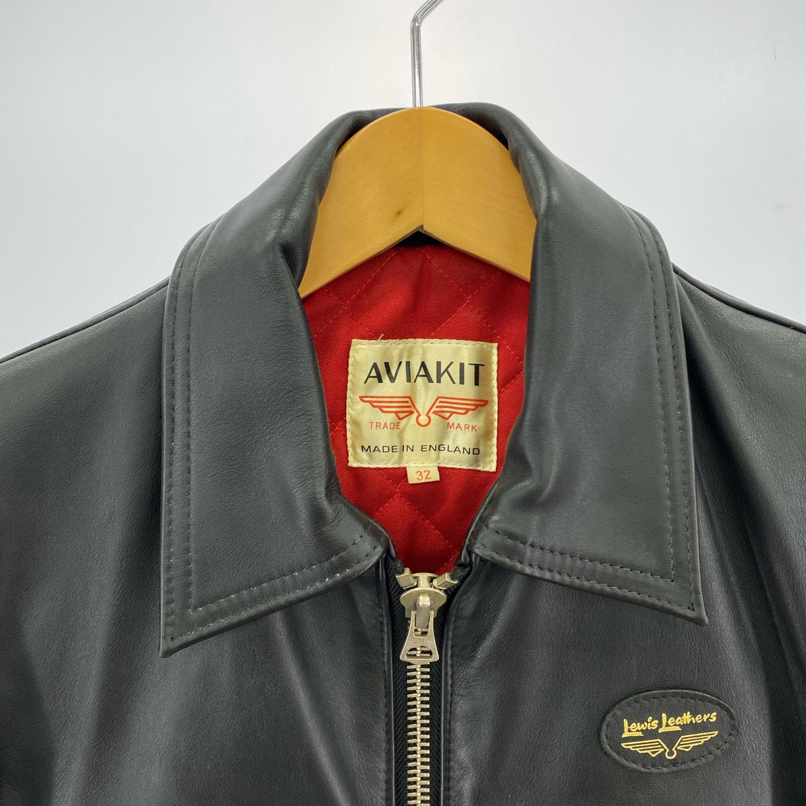 レザージャケット Lewis Leathers × AVIAKIT ジャケット(32) 32 ブラック