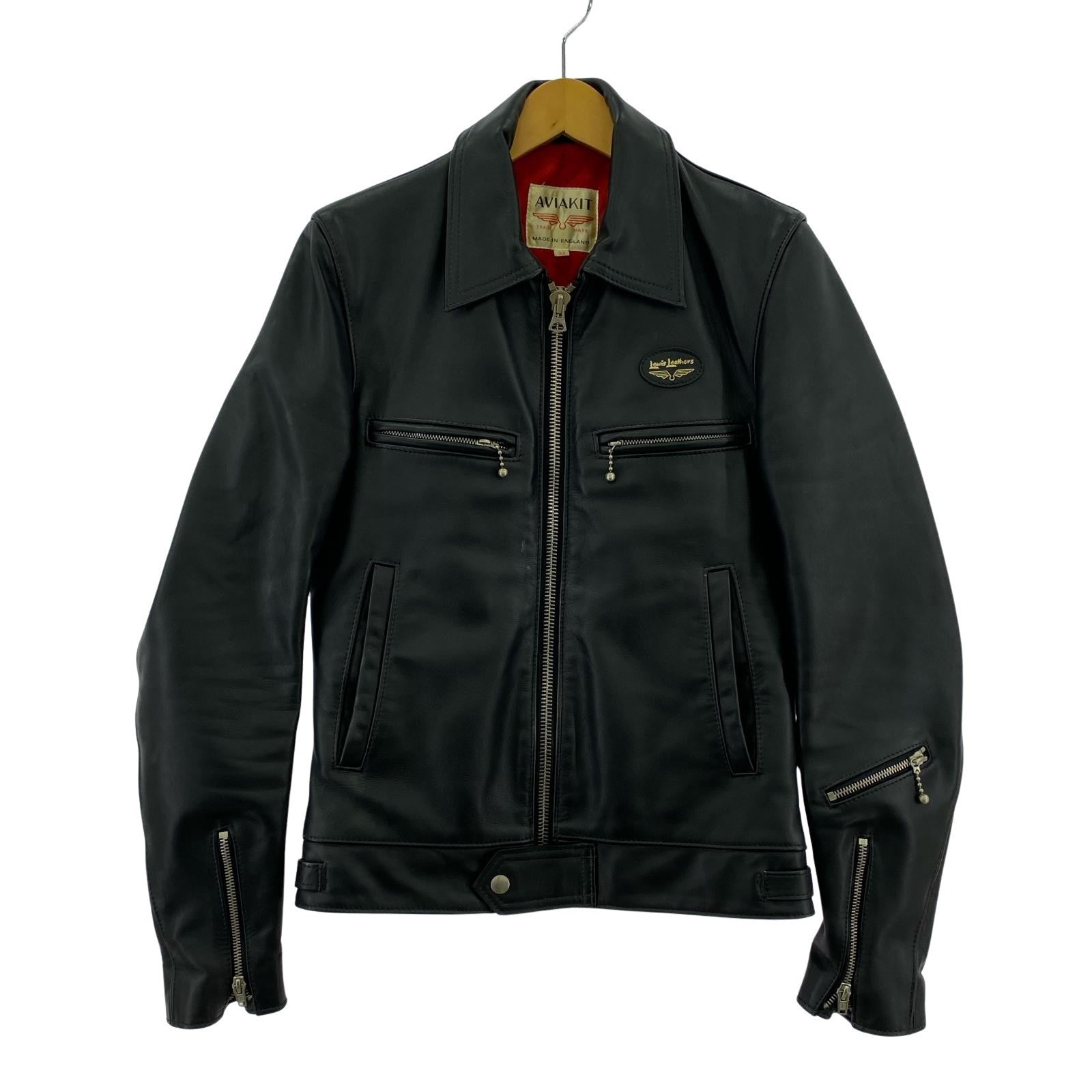 レザージャケット Lewis Leathers × AVIAKIT ジャケット(32) 32 ブラック
