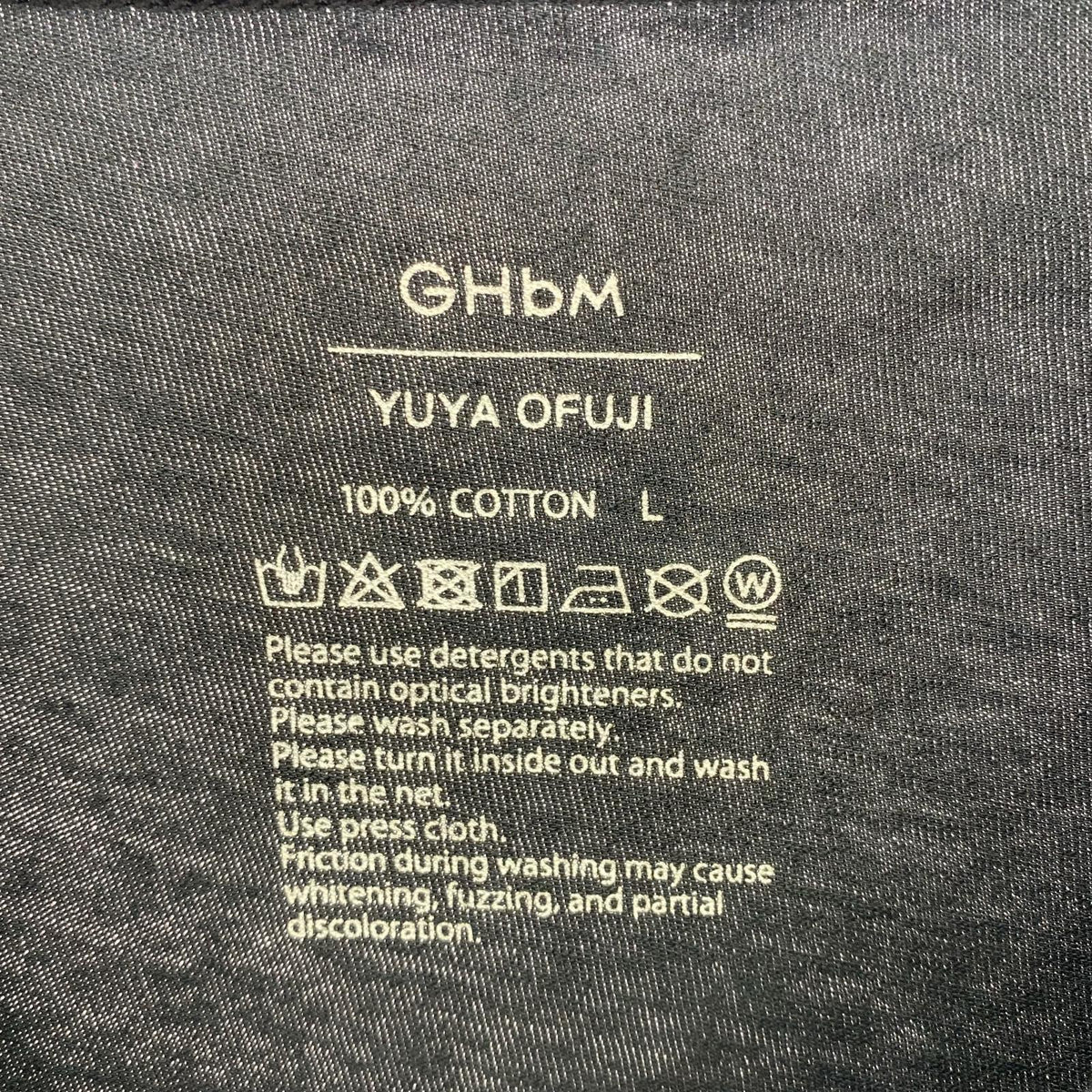 半袖Tシャツ Embroidery Cotton Wide L ブラック