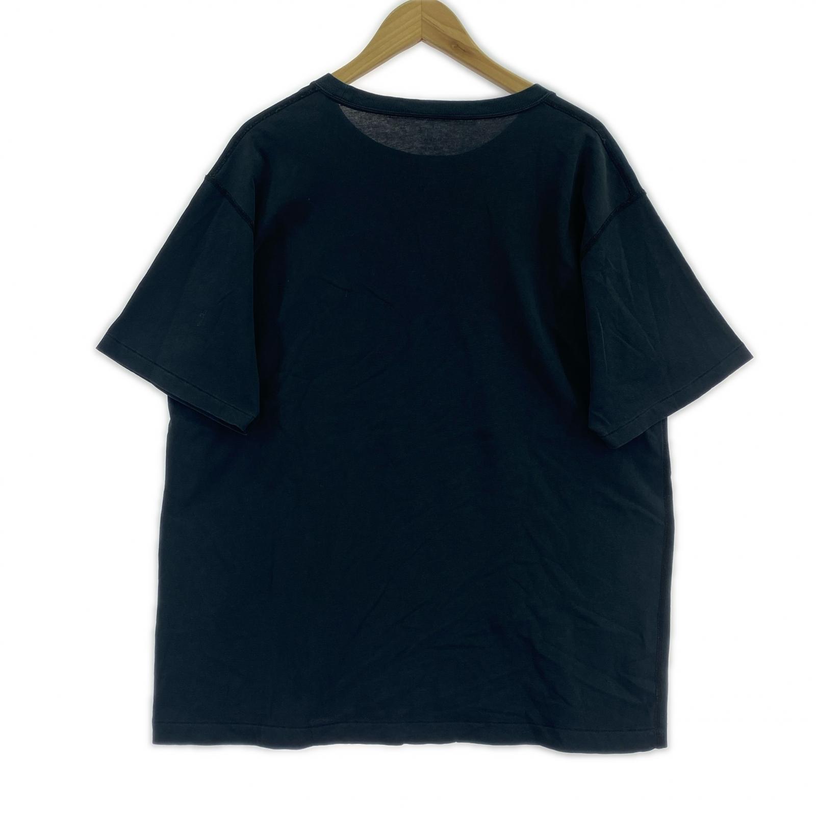 半袖Tシャツ Embroidery Cotton Wide L ブラック