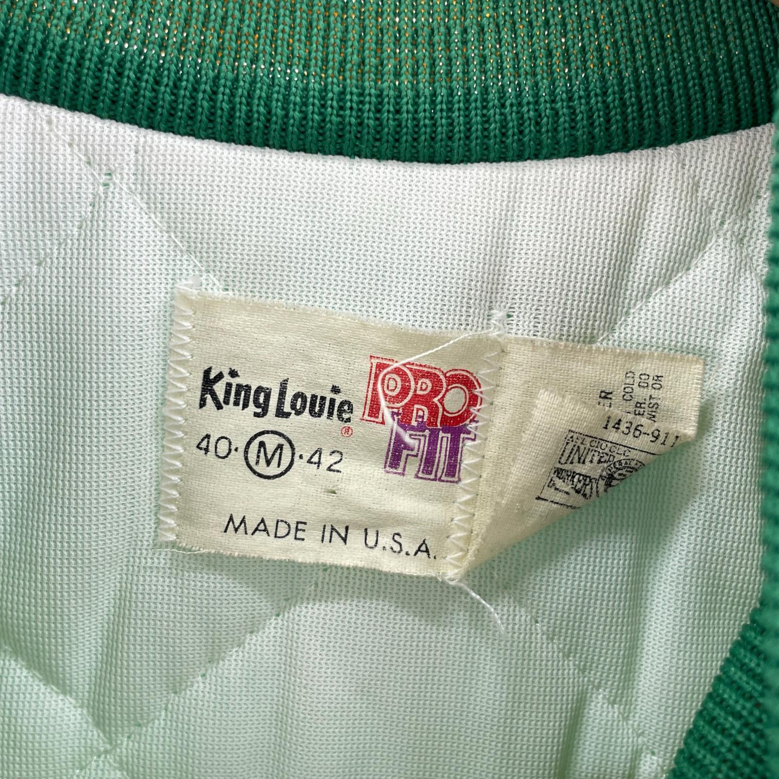 ジャケット King Louie GREENスタジャン USA製 M グリーン
