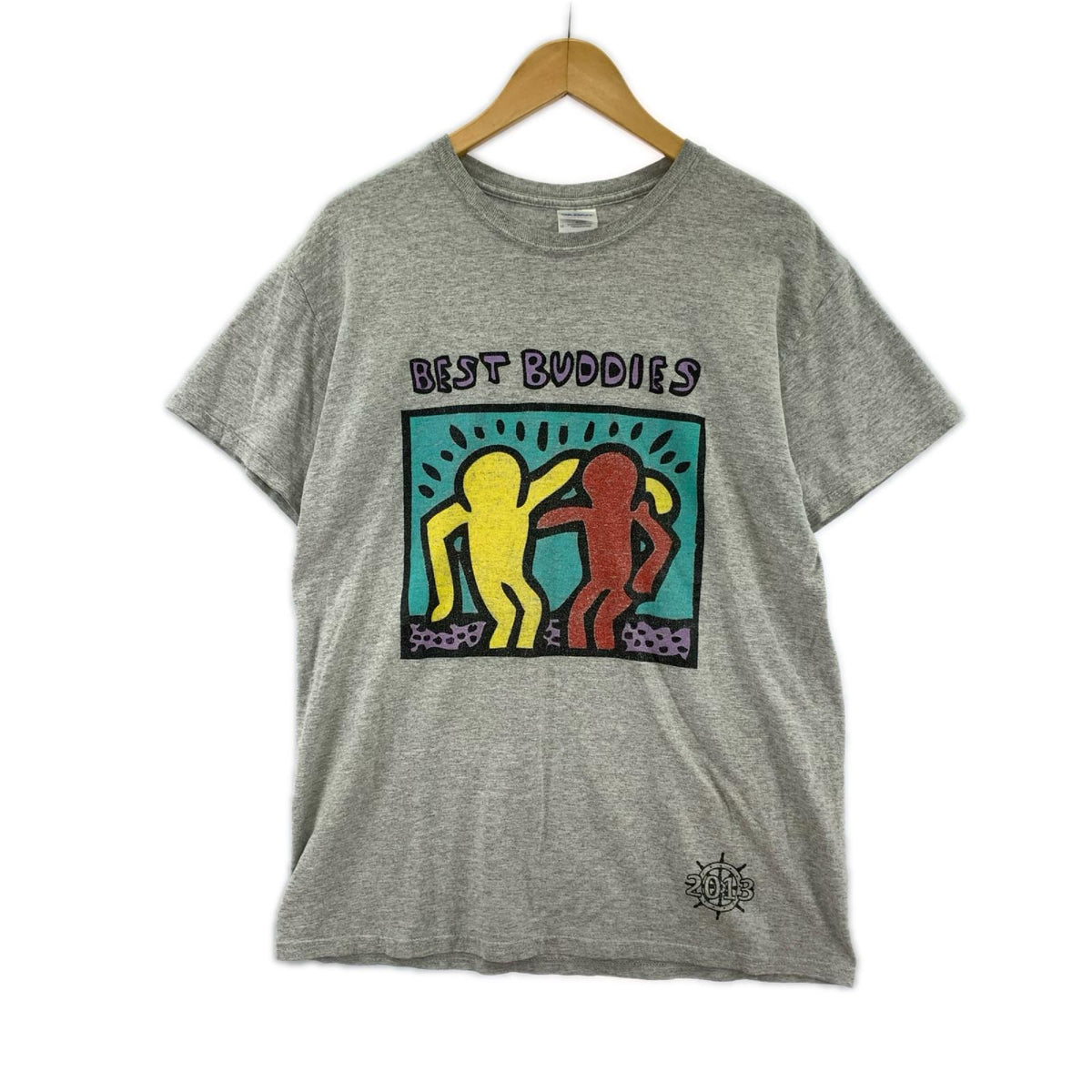 半袖Tシャツ 00s Keith Haring art Tee M M グレー