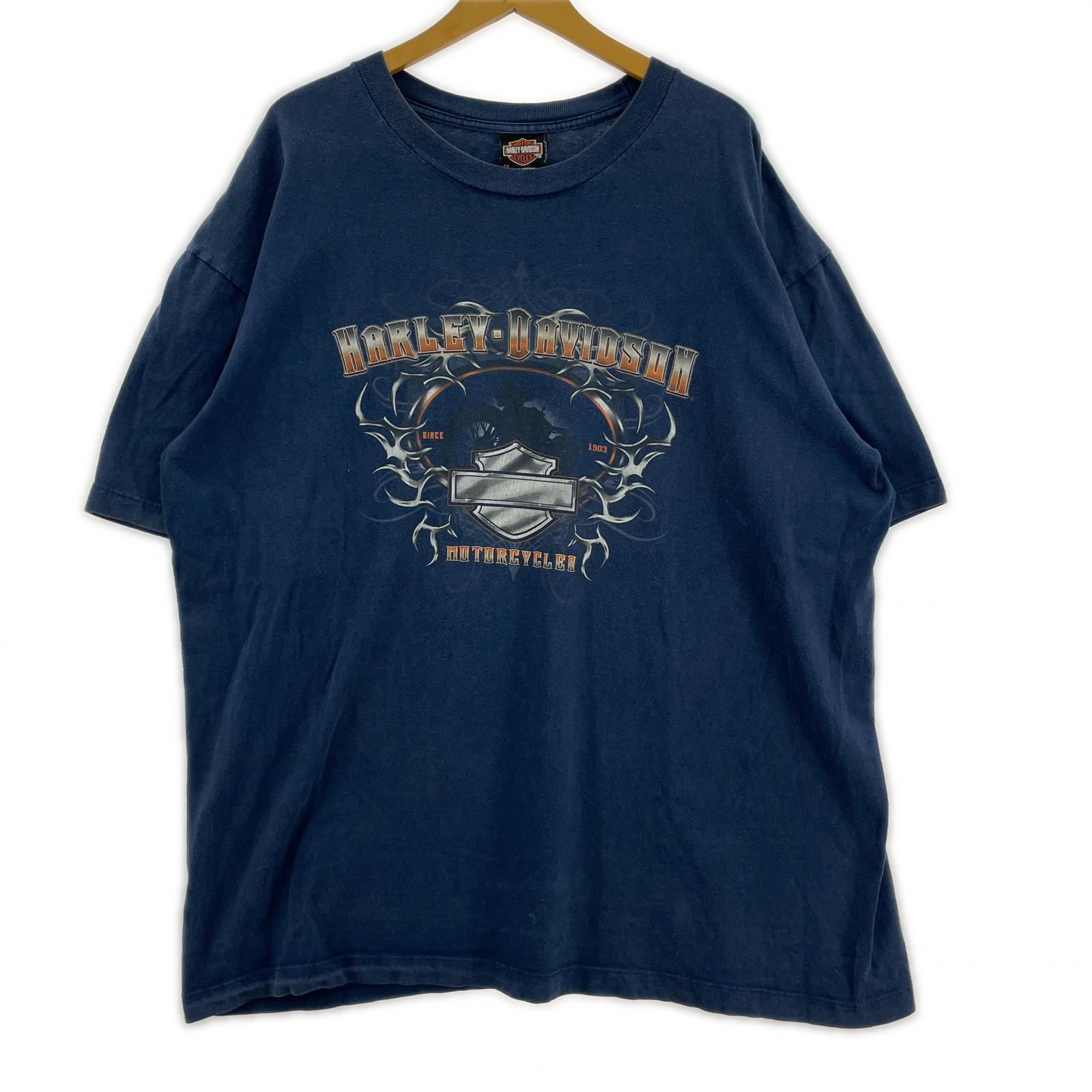 半袖Tシャツ 両面プリントTee ブルー