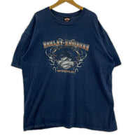 半袖Tシャツ 両面プリントTee ブルー