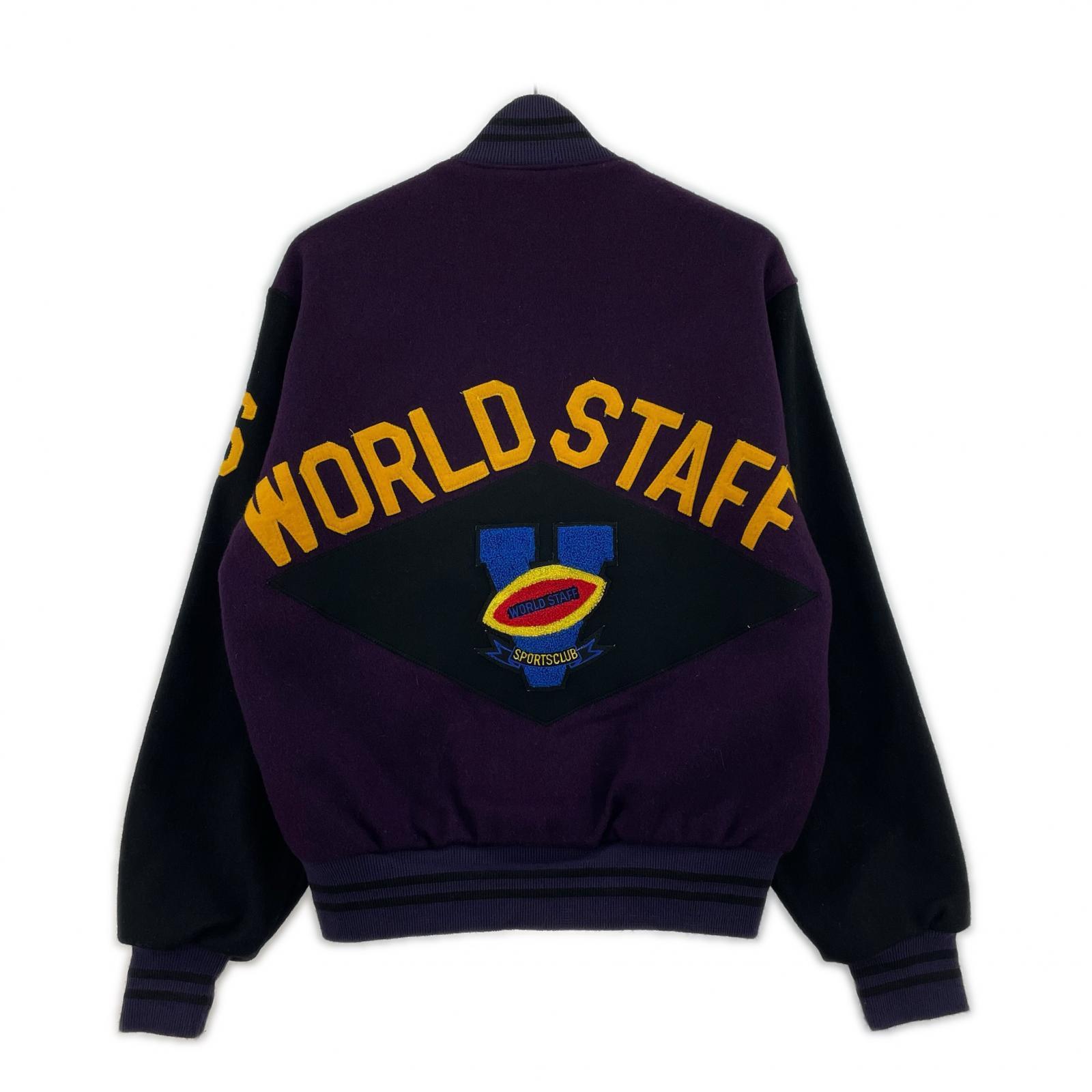 ブルゾン PYRAMID USA製 ウールスタジャン (S) S パープル