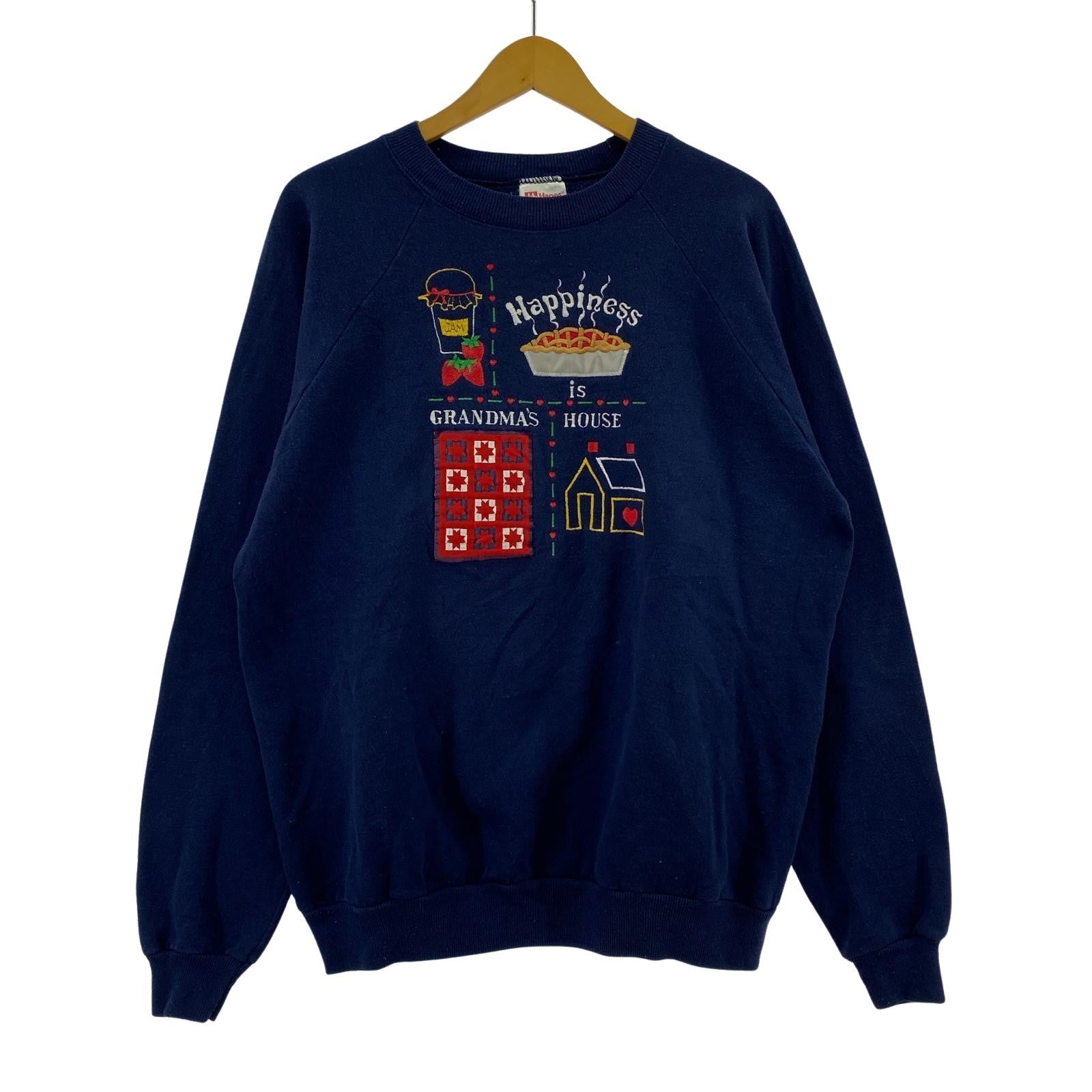 スウェット 90s/USA製/HANES/紺/L