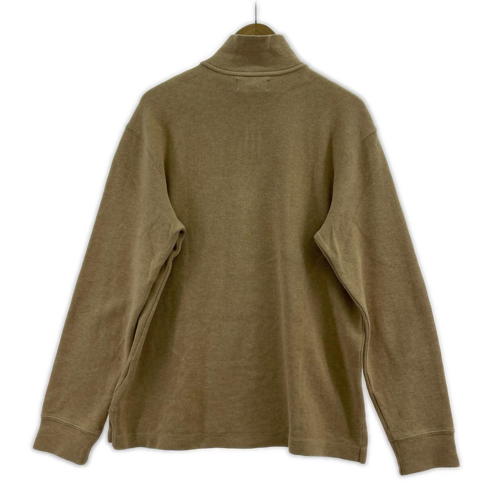 長袖Tシャツ ハーフジップ sizeM ブラウン M ブラウン