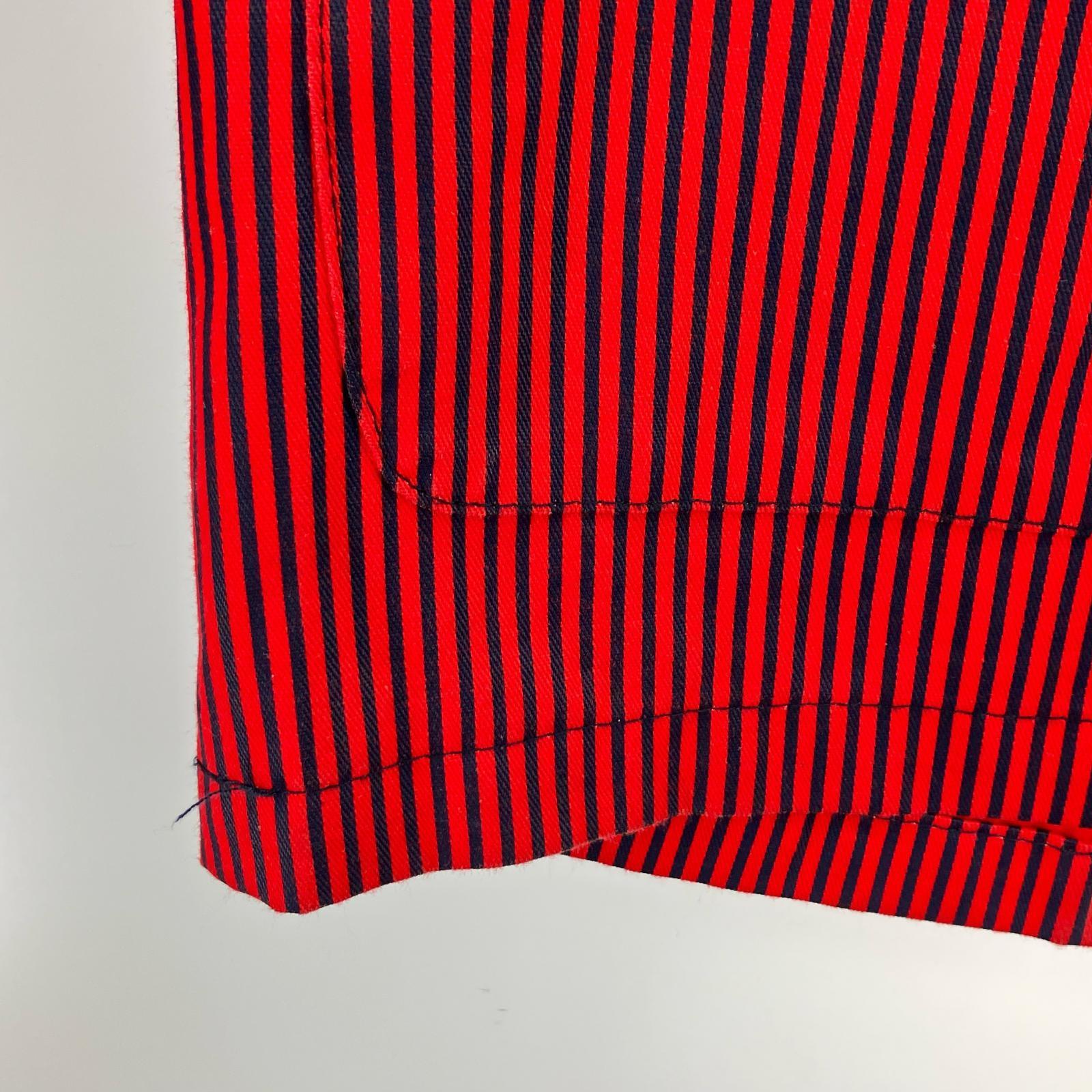 ジャケット ストライプ チェンジボタン 赤 レッド