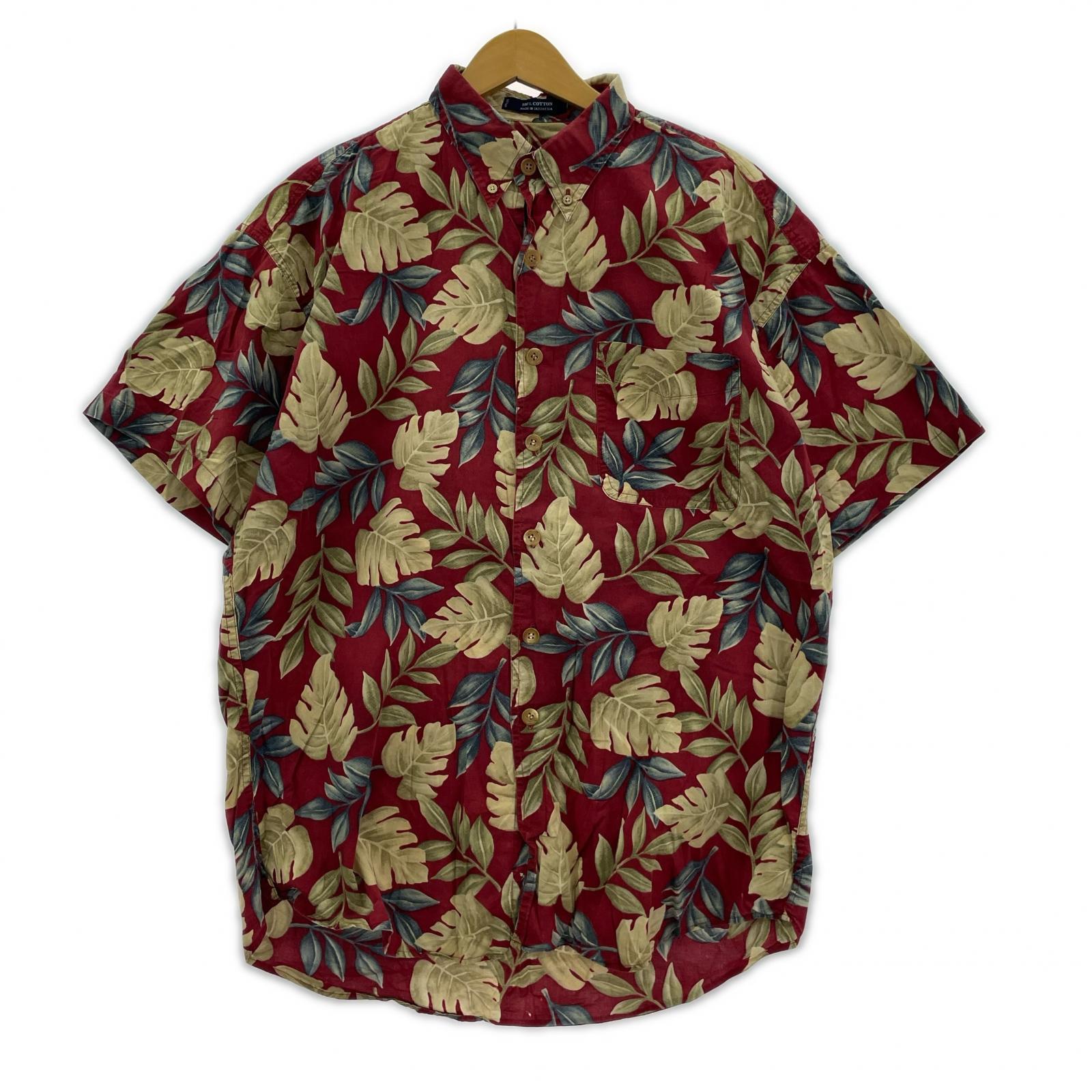 半袖シャツ 80s アロハシャツ 赤 (L) L