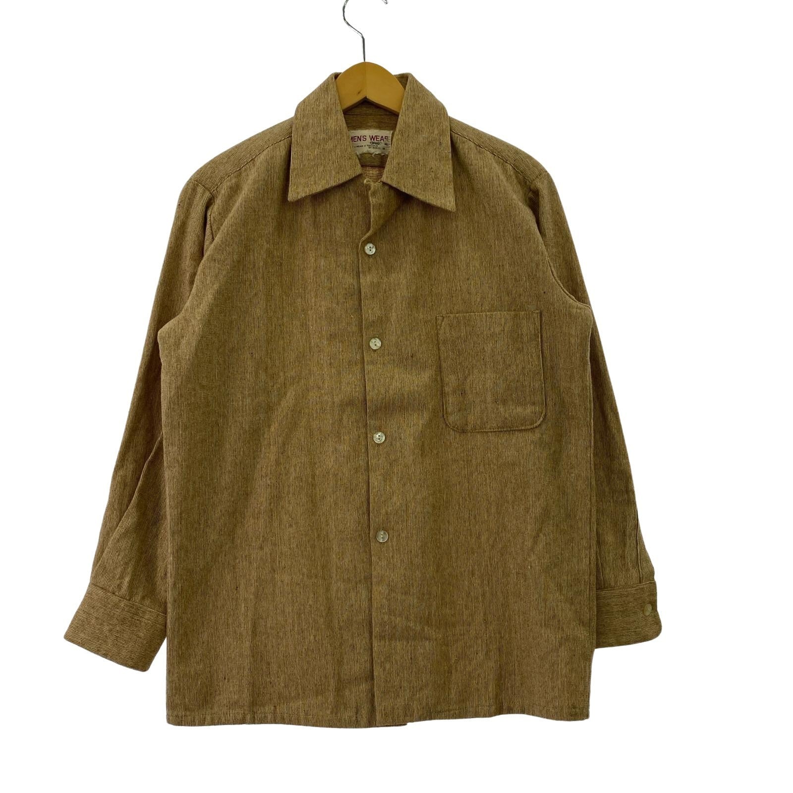 長袖シャツ ロカビリー シャツジャケット ウール ベージュ (M) M ブラウン