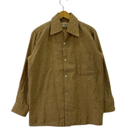 長袖シャツ ロカビリー シャツジャケット ウール ベージュ (M) M ブラウン