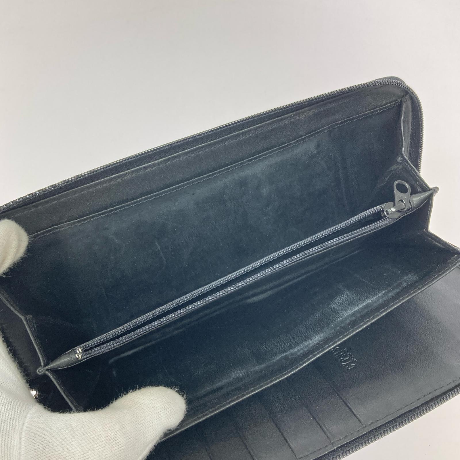 長財布 cypris ラウンドジップ ブラック
