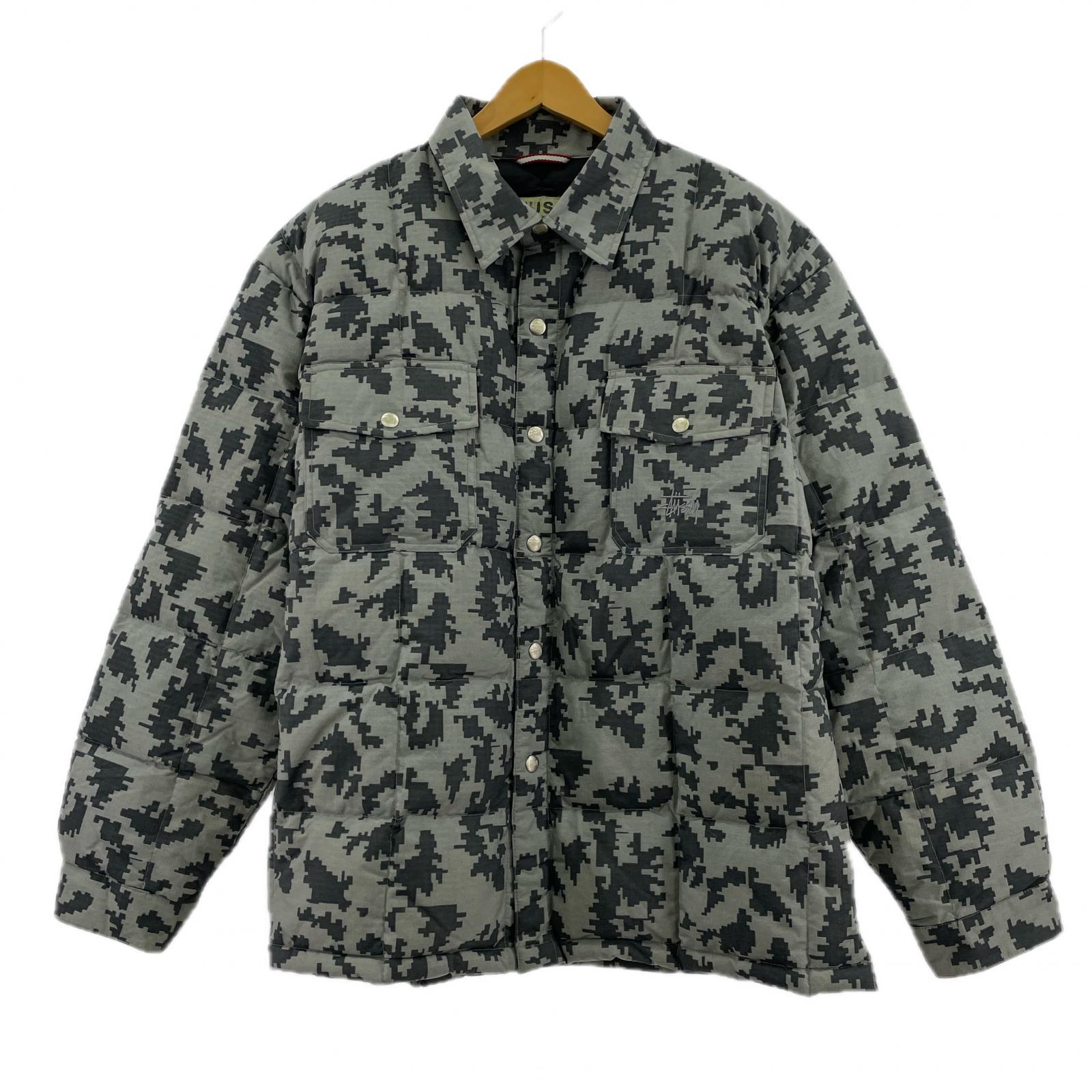 ダウンジャケット ~00s Digital camo Down Jacket M M グレー