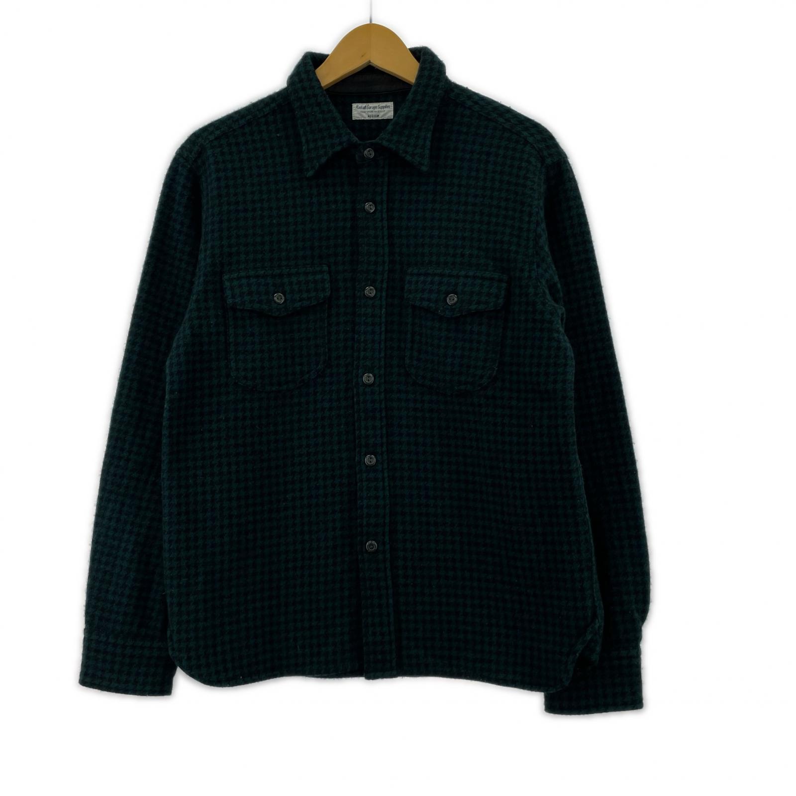 長袖シャツ 14AW BF GOOD RICH ウール 千鳥格子 (M) M グリーン