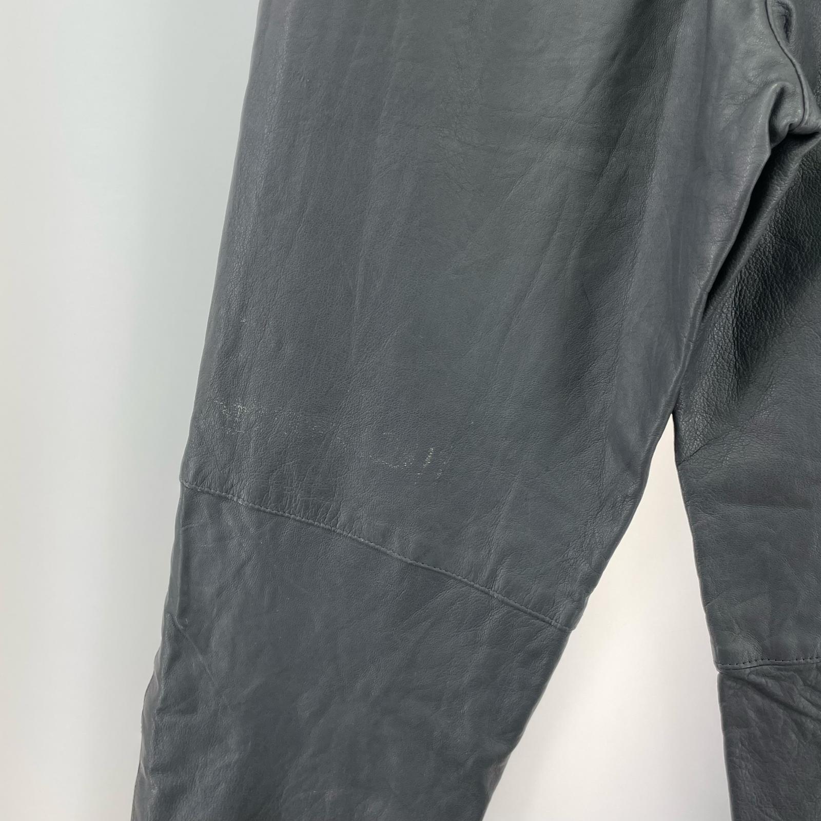 パンツ 90s レザー イタリア製 グレー