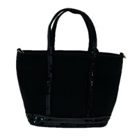 ハンドバッグ キャンバススパンコールショルダーミニ2wayトートバッグ/BLK ブラック