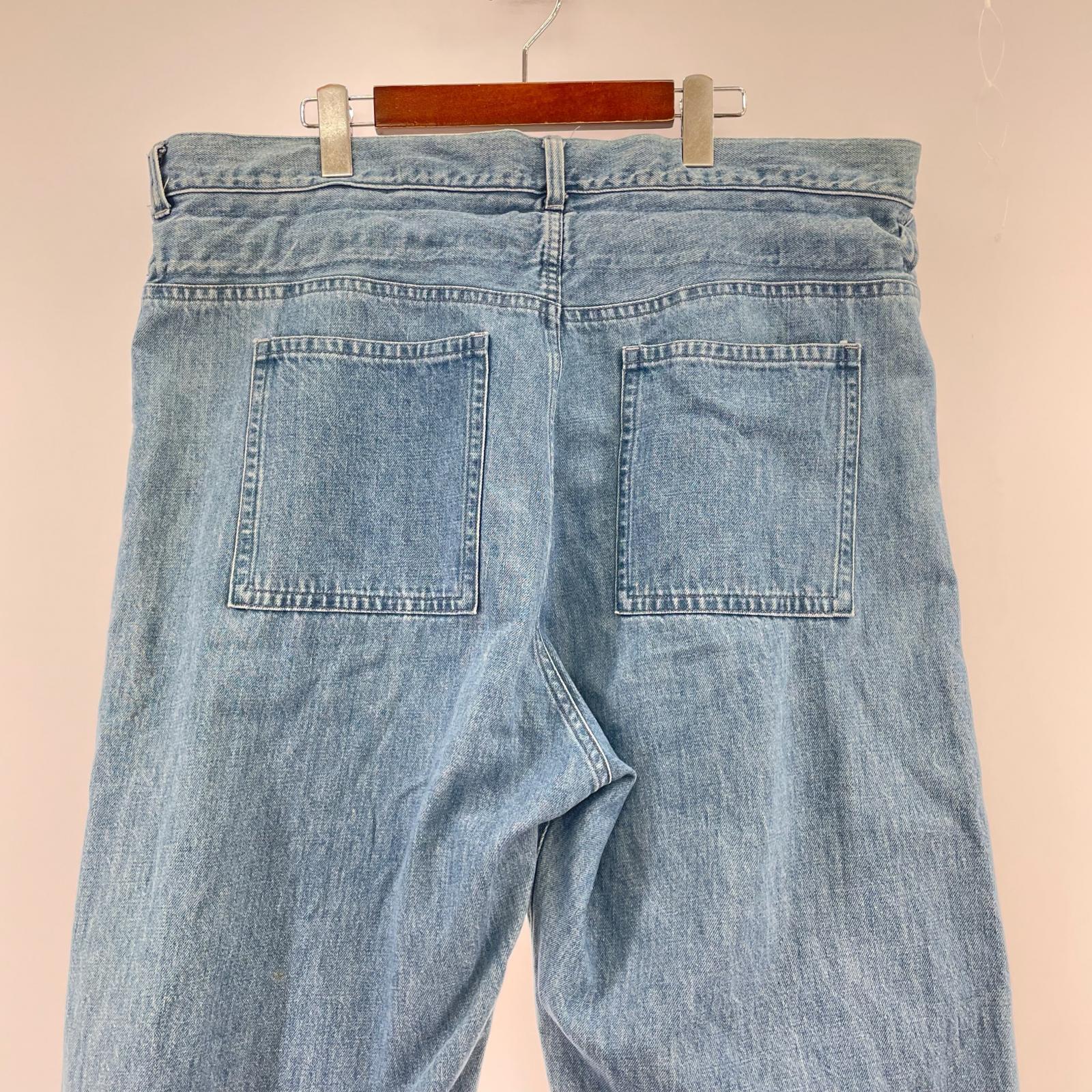デニムパンツ アシンメトリーデニムパンツ インディゴ