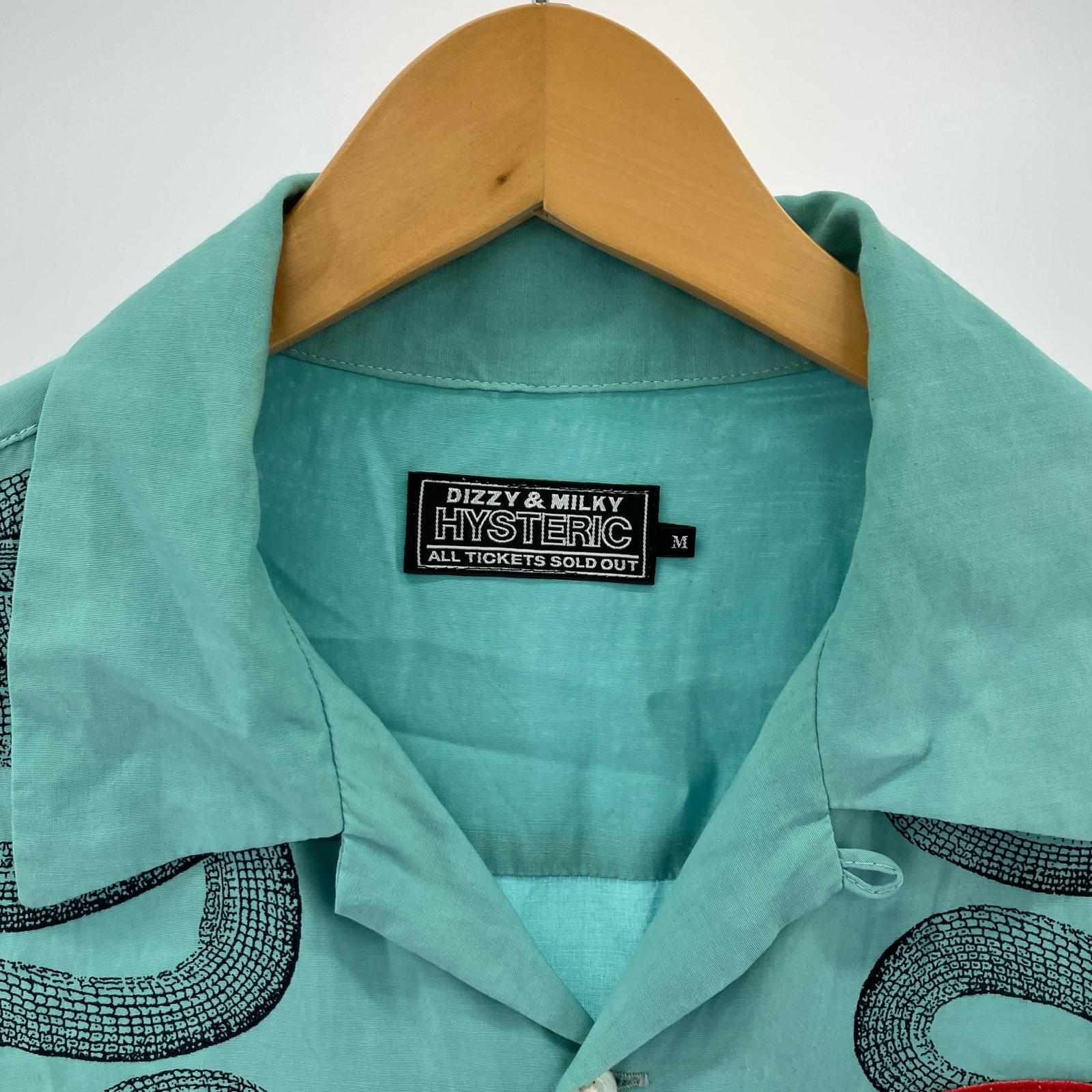 半袖シャツ HELLワッペンオープンカラーシャツ BLU (M) M