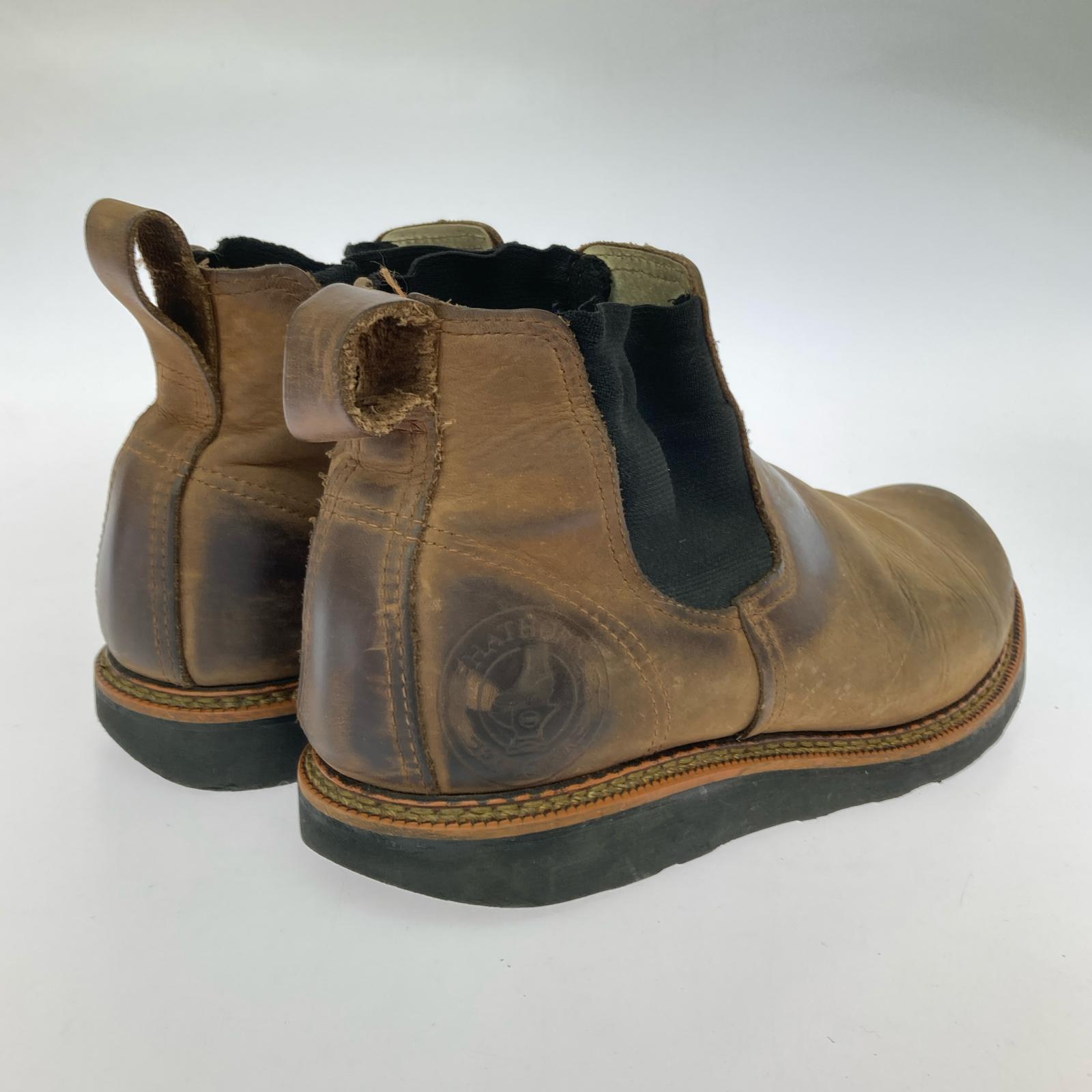 ブーツ HATHORN サイドゴアブーツ 茶 ブラウン