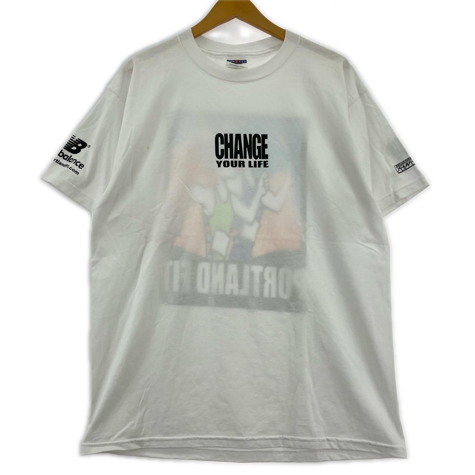 半袖Tシャツ 90s new balance change your life tee L ホワイト