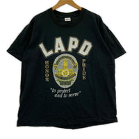 半袖Tシャツ 90s LAPD police tee L ブラック