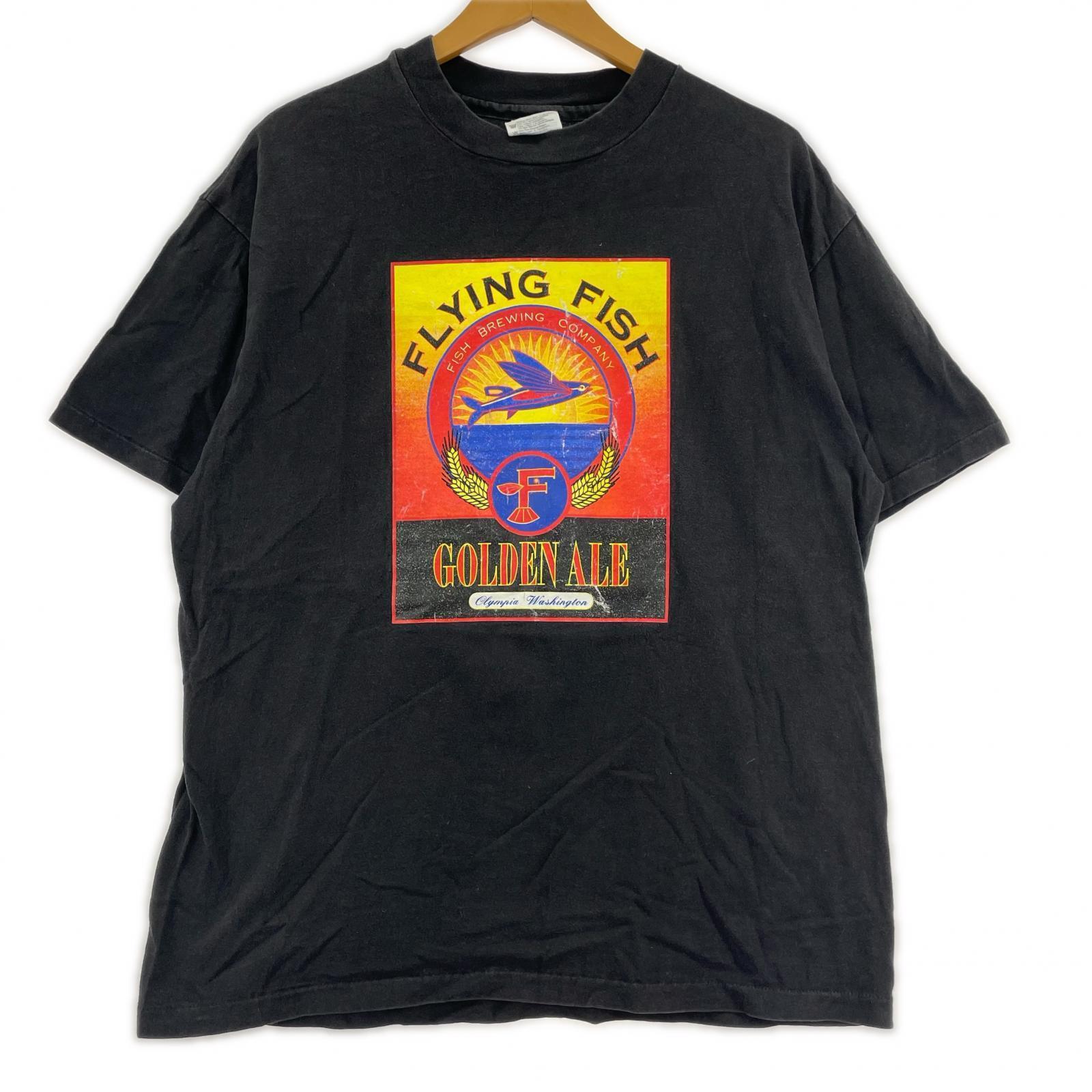 半袖Tシャツ 80s flying fish tee L ブラック