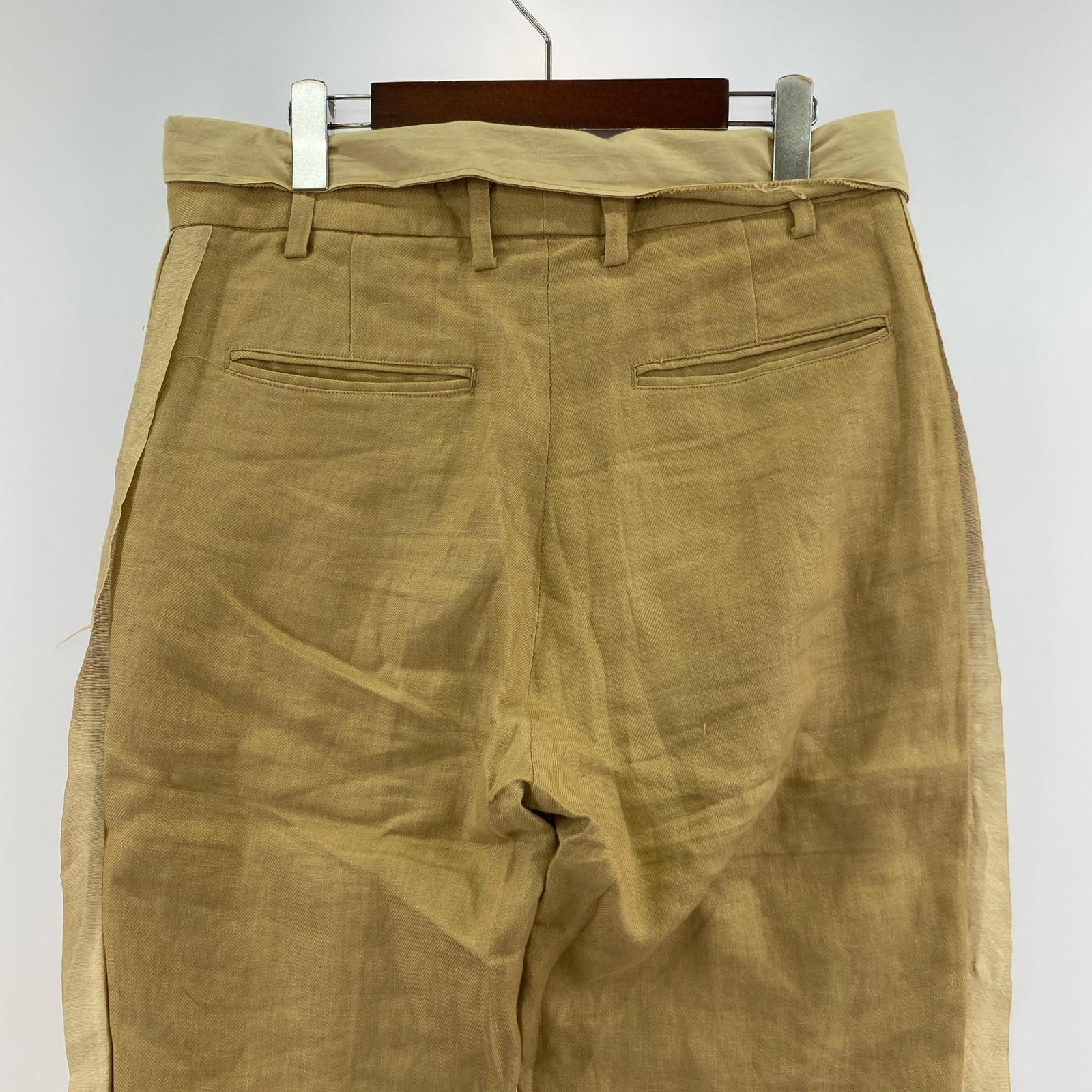 パンツ Midorikawa STRAIGHT SLACKS-LINEN MID20SS-P05A ベージュ (M) M ベージュ