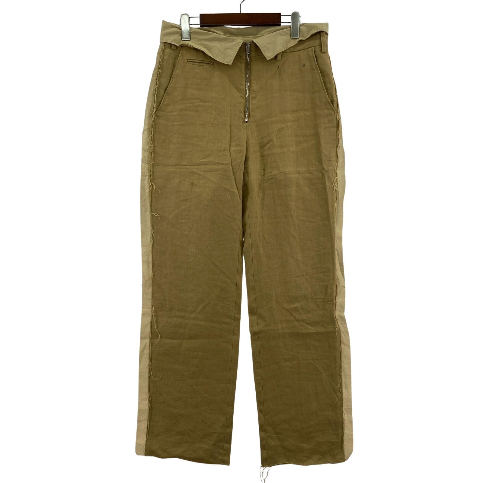 パンツ Midorikawa STRAIGHT SLACKS-LINEN MID20SS-P05A ベージュ (M) M ベージュ