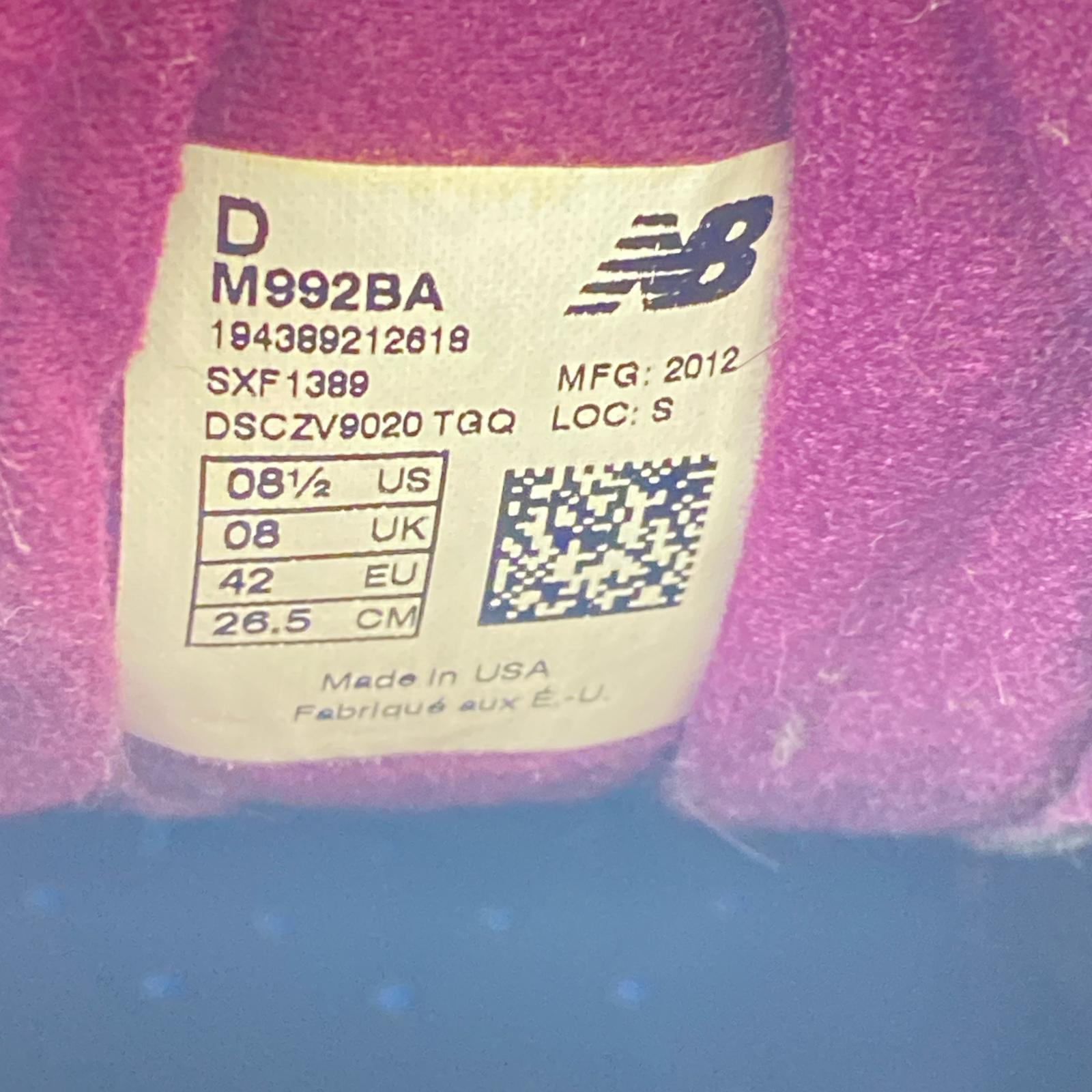 スニーカー 992 Maroon USA製 26.5cm PUP 26.5cm (US8 1/2 UK8 EU43)