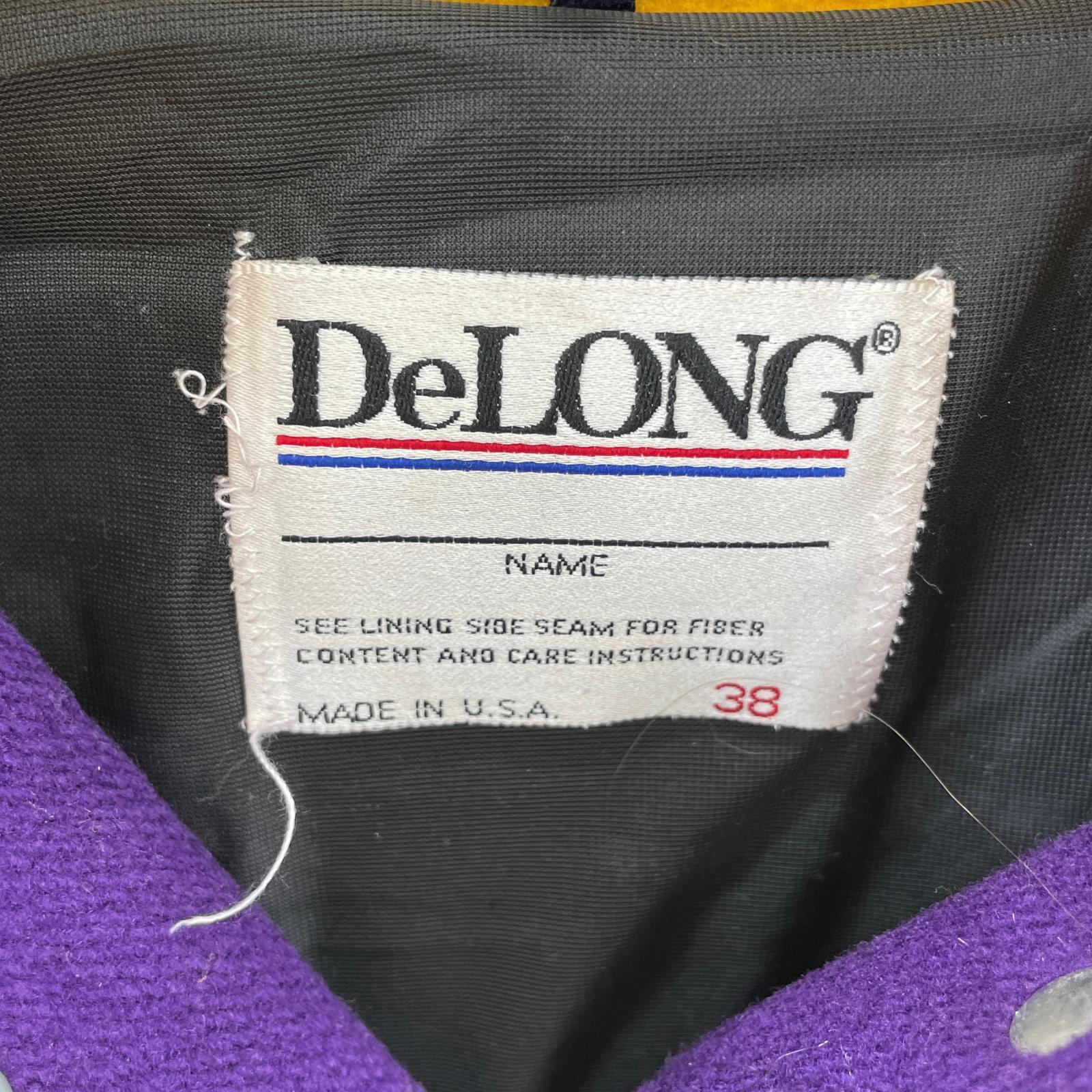 ジャケット DELONG スタジャン 紫 38 パープル