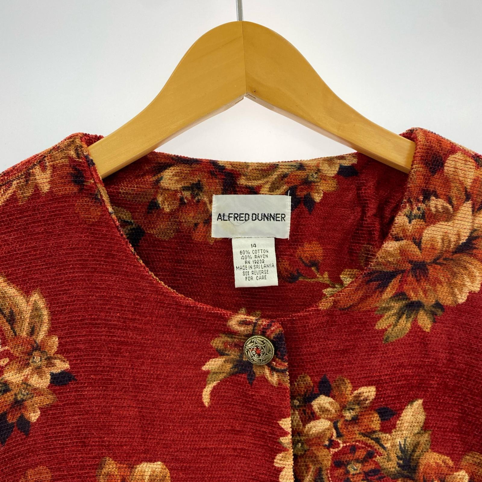 ジャケット ALFRED DUNNER 花柄 レッド