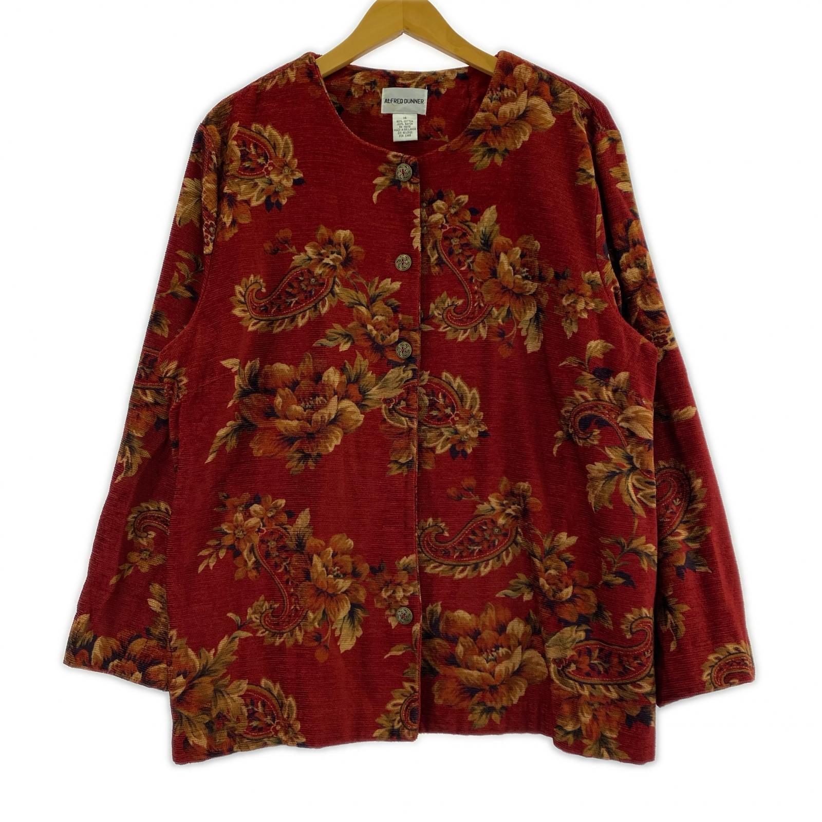 ジャケット ALFRED DUNNER 花柄 レッド