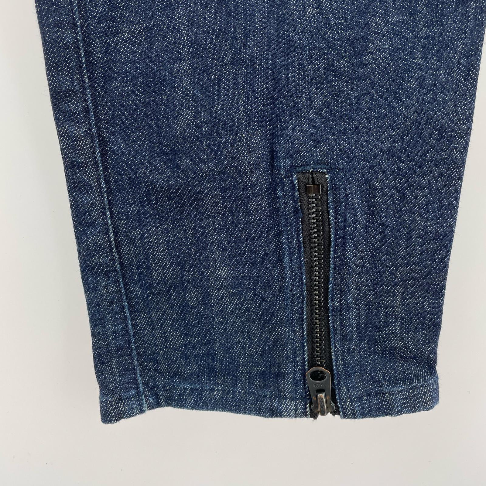 デニムパンツ レザーパッチ S (30) S ネイビー