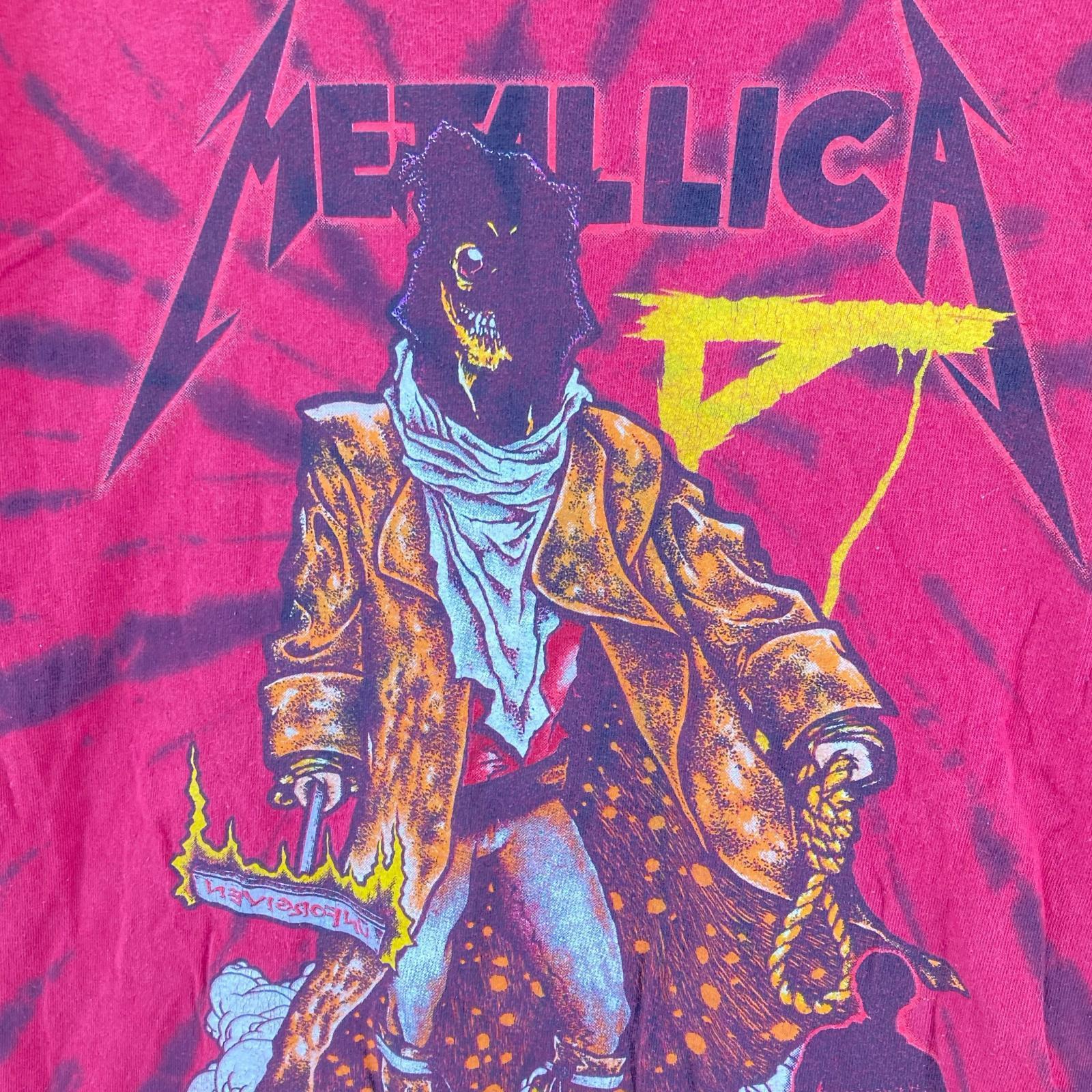 半袖Tシャツ METALLICA タイダイ 赤(M) M レッド