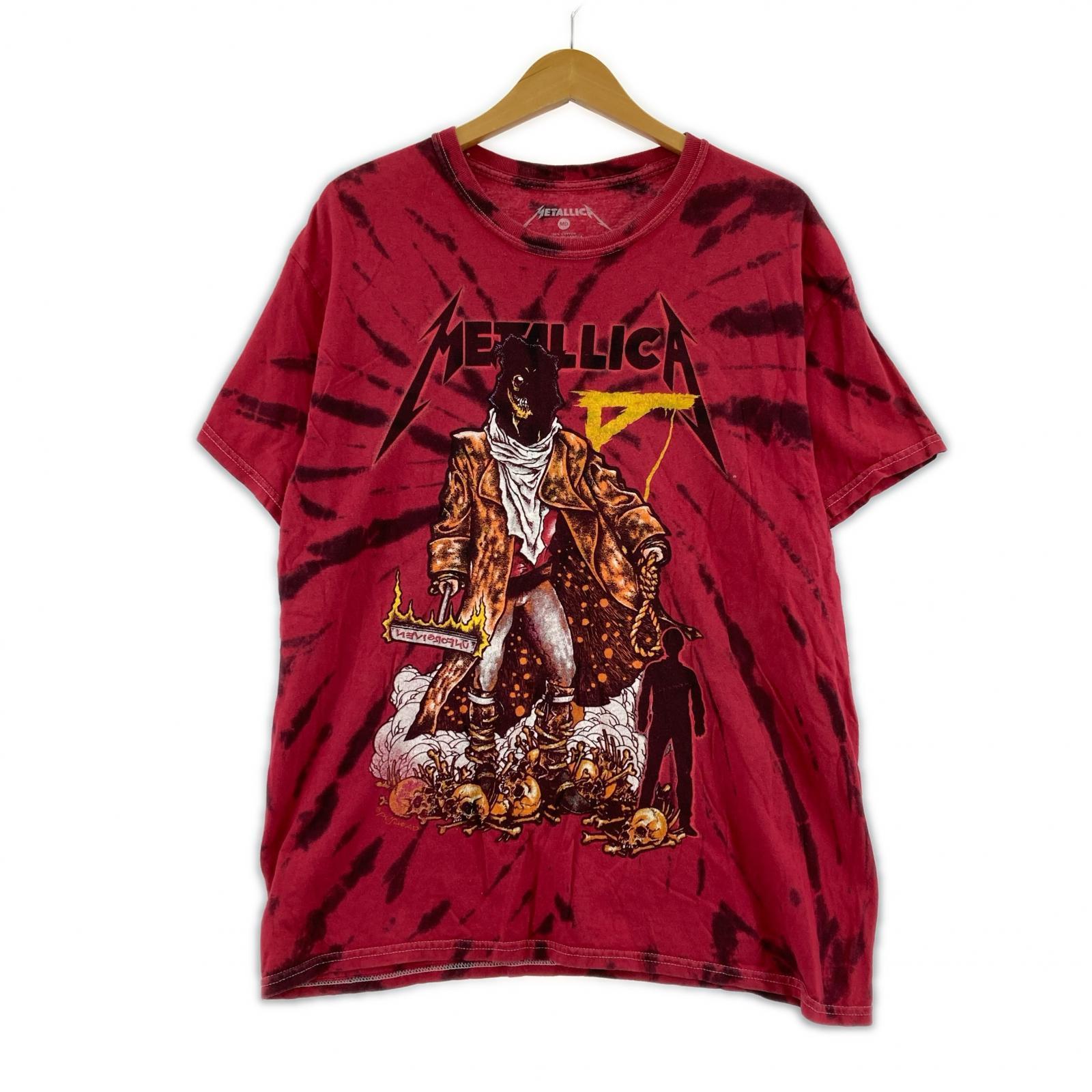 半袖Tシャツ METALLICA タイダイ 赤(M) M レッド