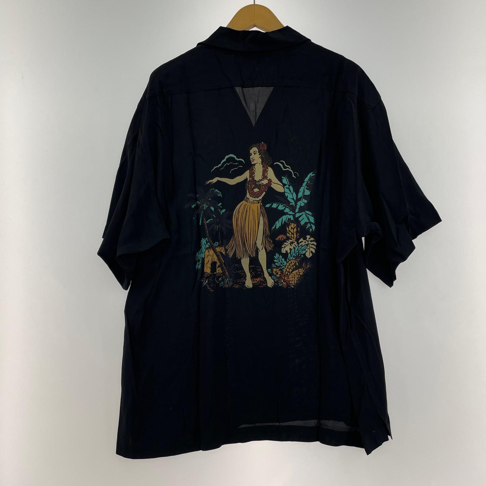 半袖シャツ schott パイナップルジュース XPJ RAYON SHIRT BEACH XL ブラック ブラック