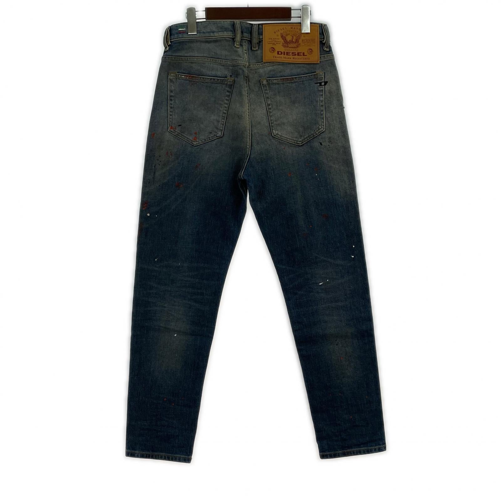 デニムパンツ DIESEL D-VIDER ダスティペンキ加工デニムパンツ 009NH (29) 29 ブルー